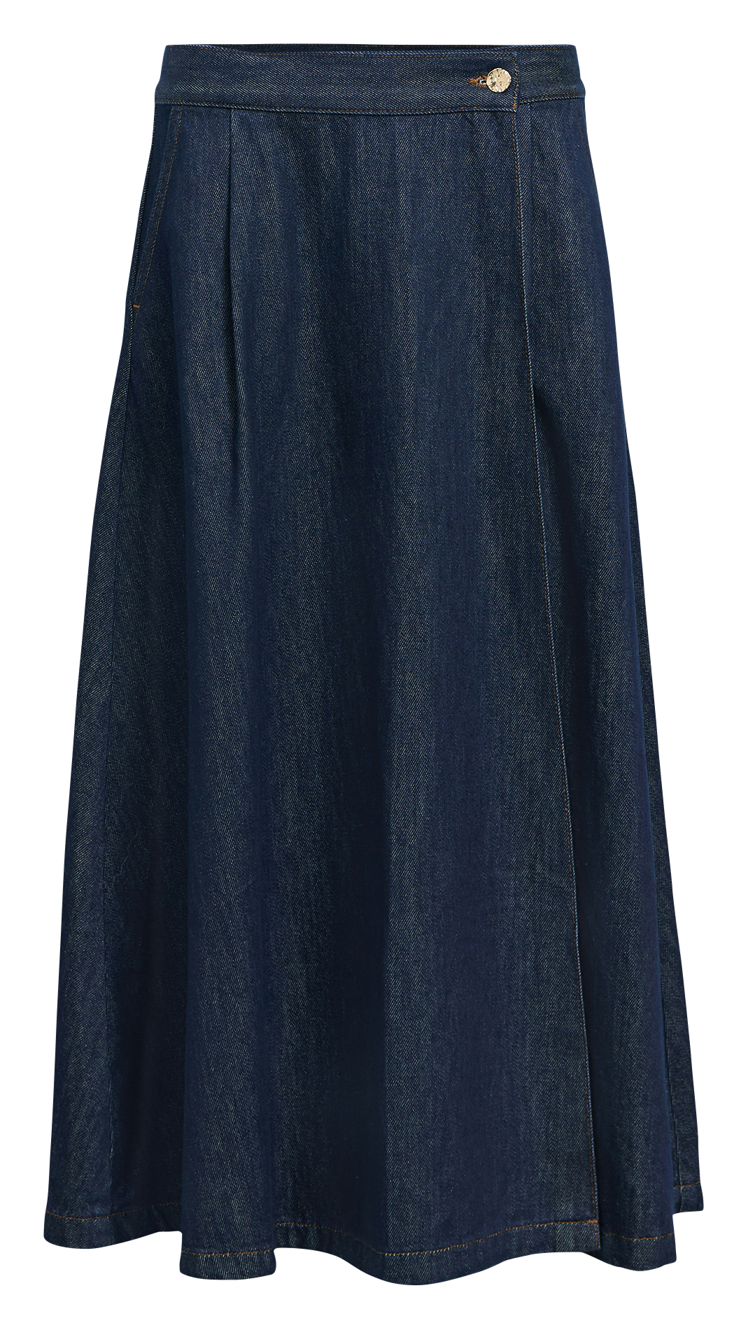 Jupe longue ample en denim brut OBJECT Bleu