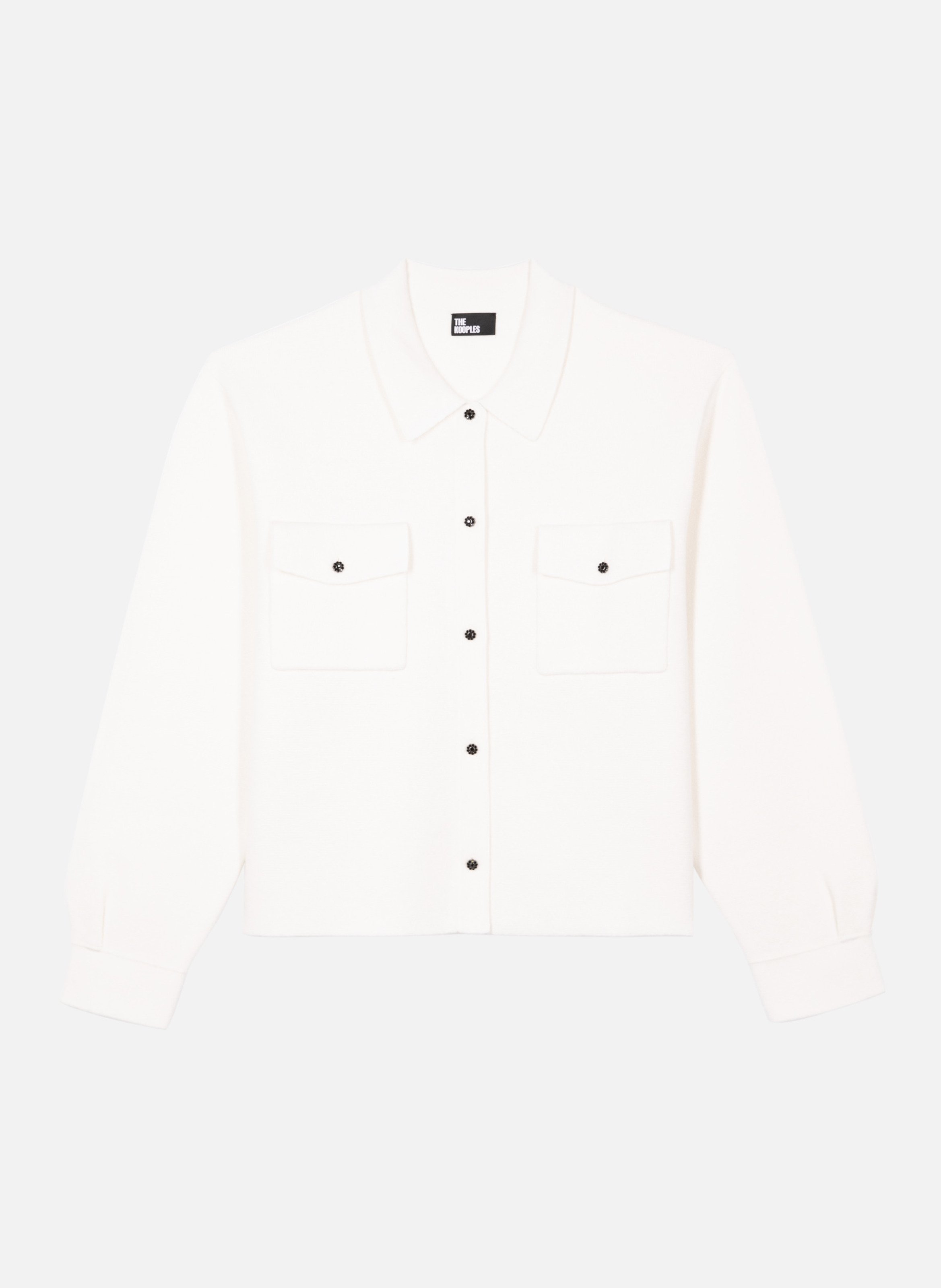 Cardigan en laine merinos et coton THE KOOPLES Beige