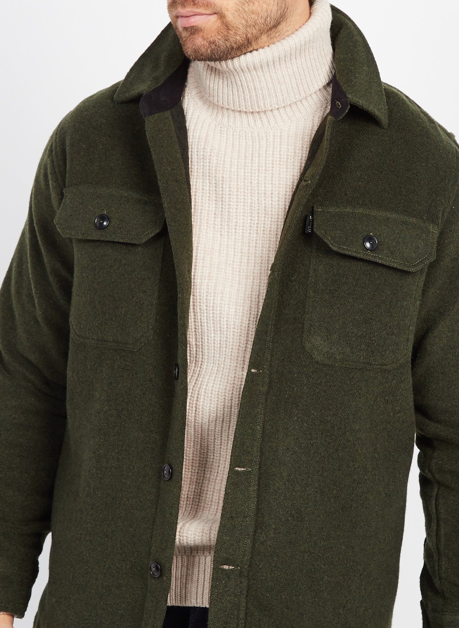 Surchemise col classique SCHOTT Vert
