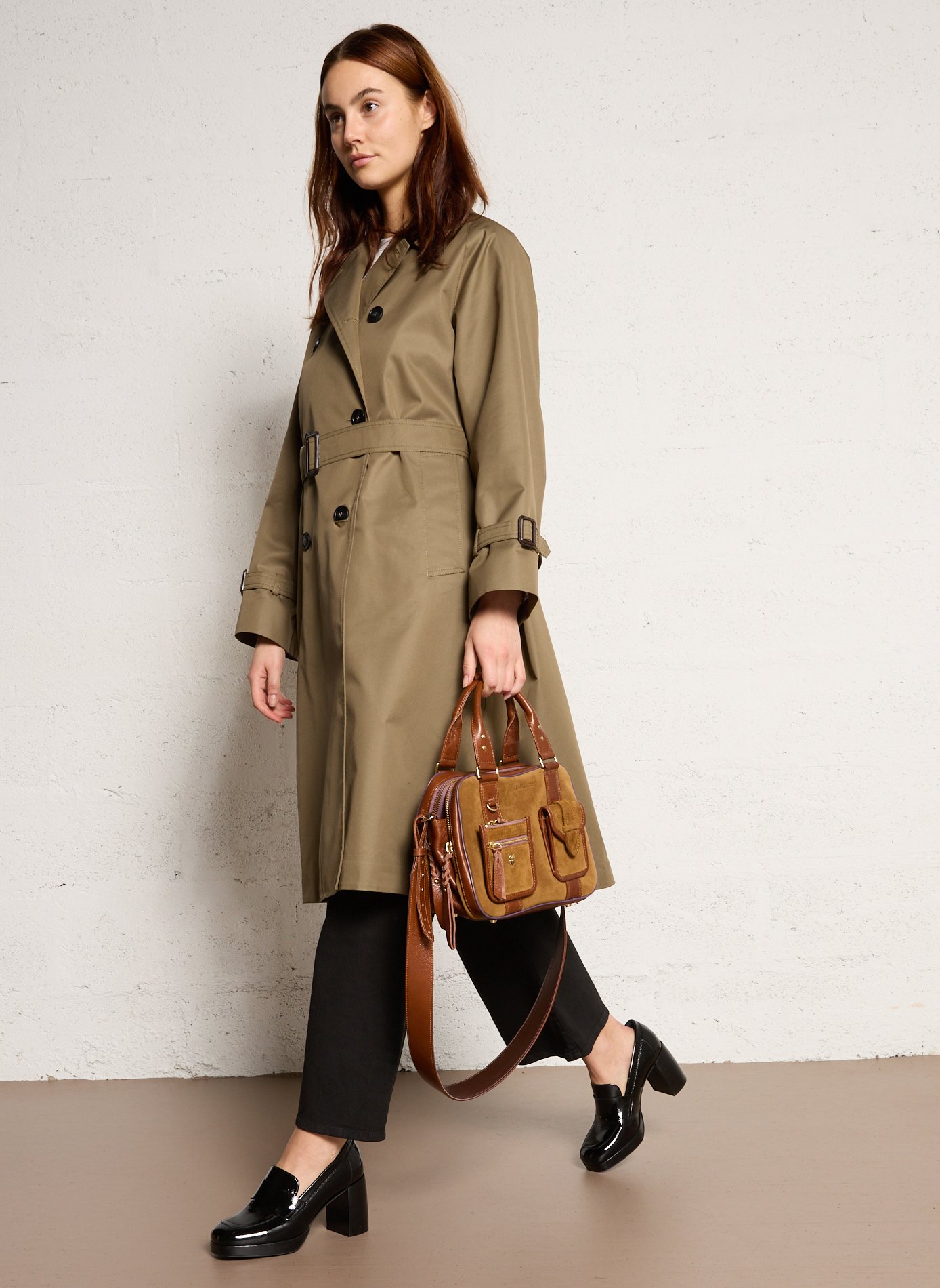 Dori leather shoulder bag CLARIS VIROT Brown