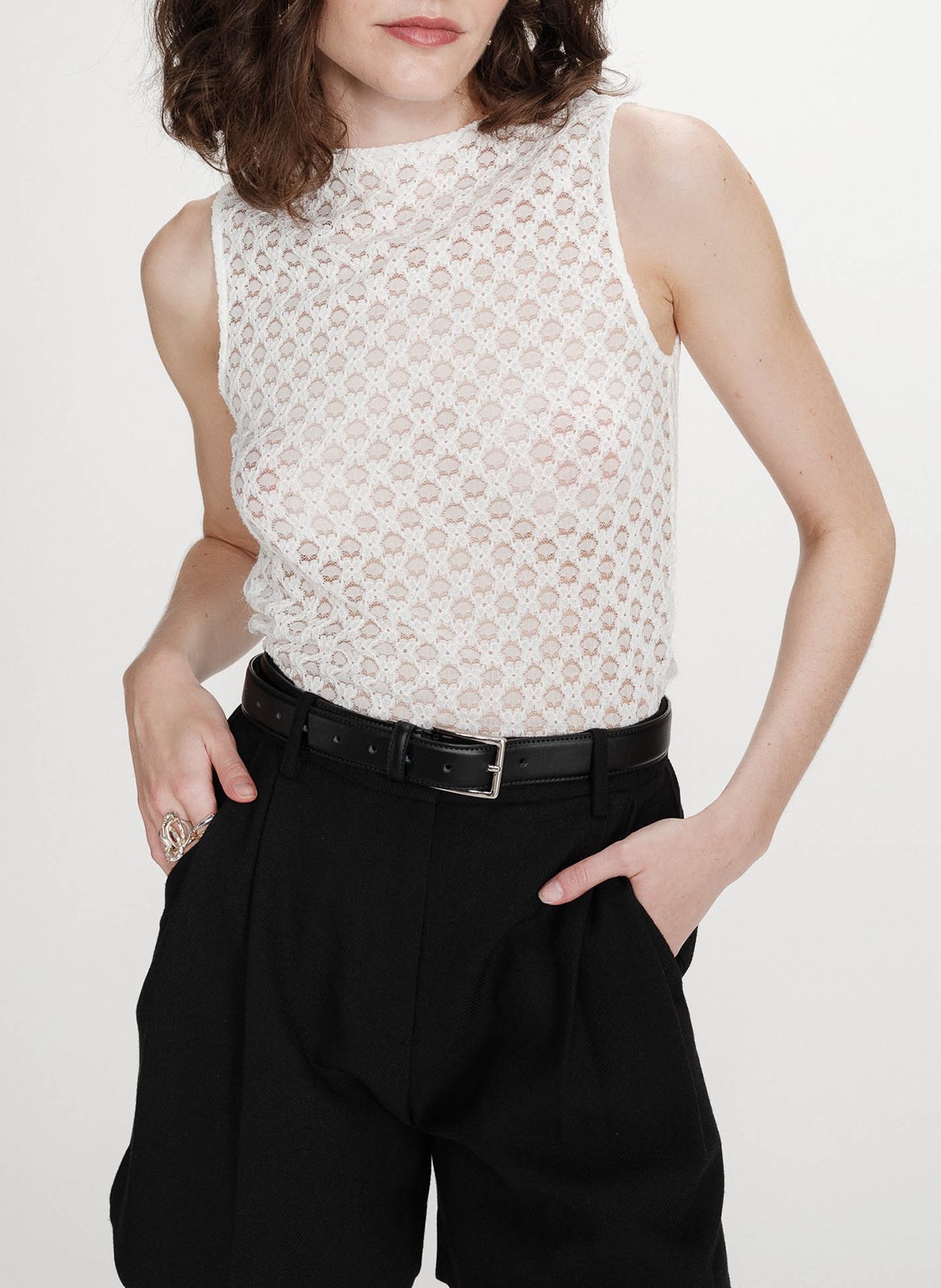 Top sans manches en dentelle GRACE ET MILA