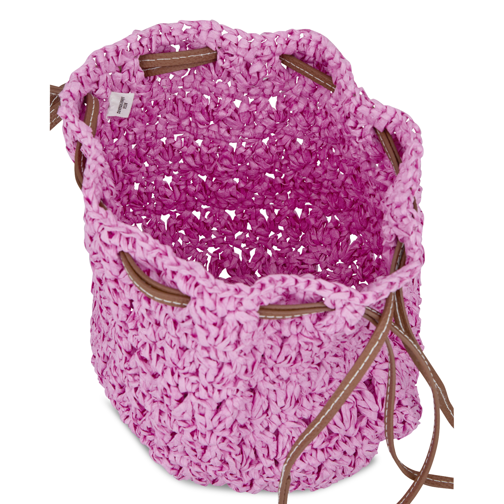 Petit sac en paille BECKSONDERGAARD Rose