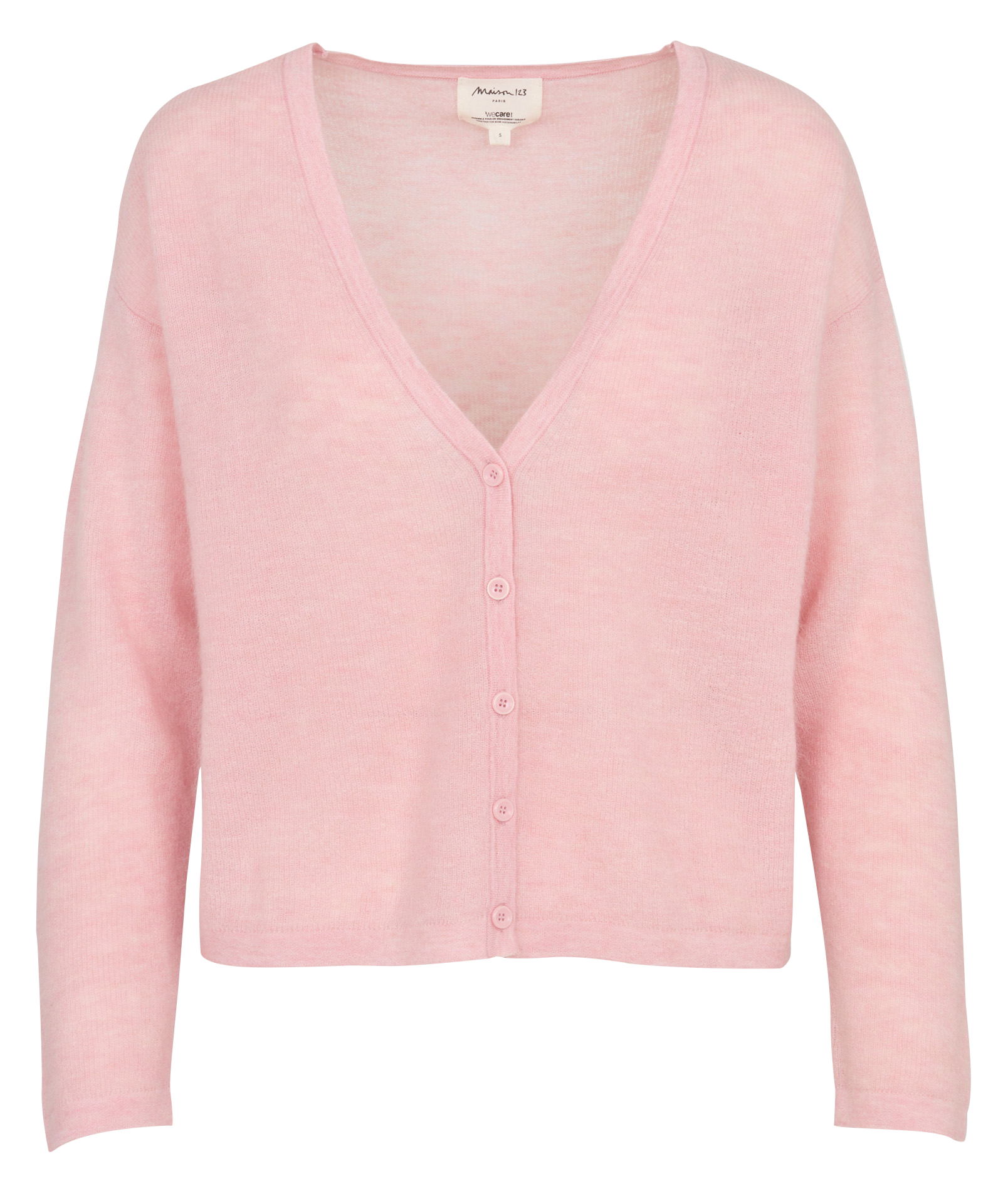 Gilet droit col V en maille MAISON 123