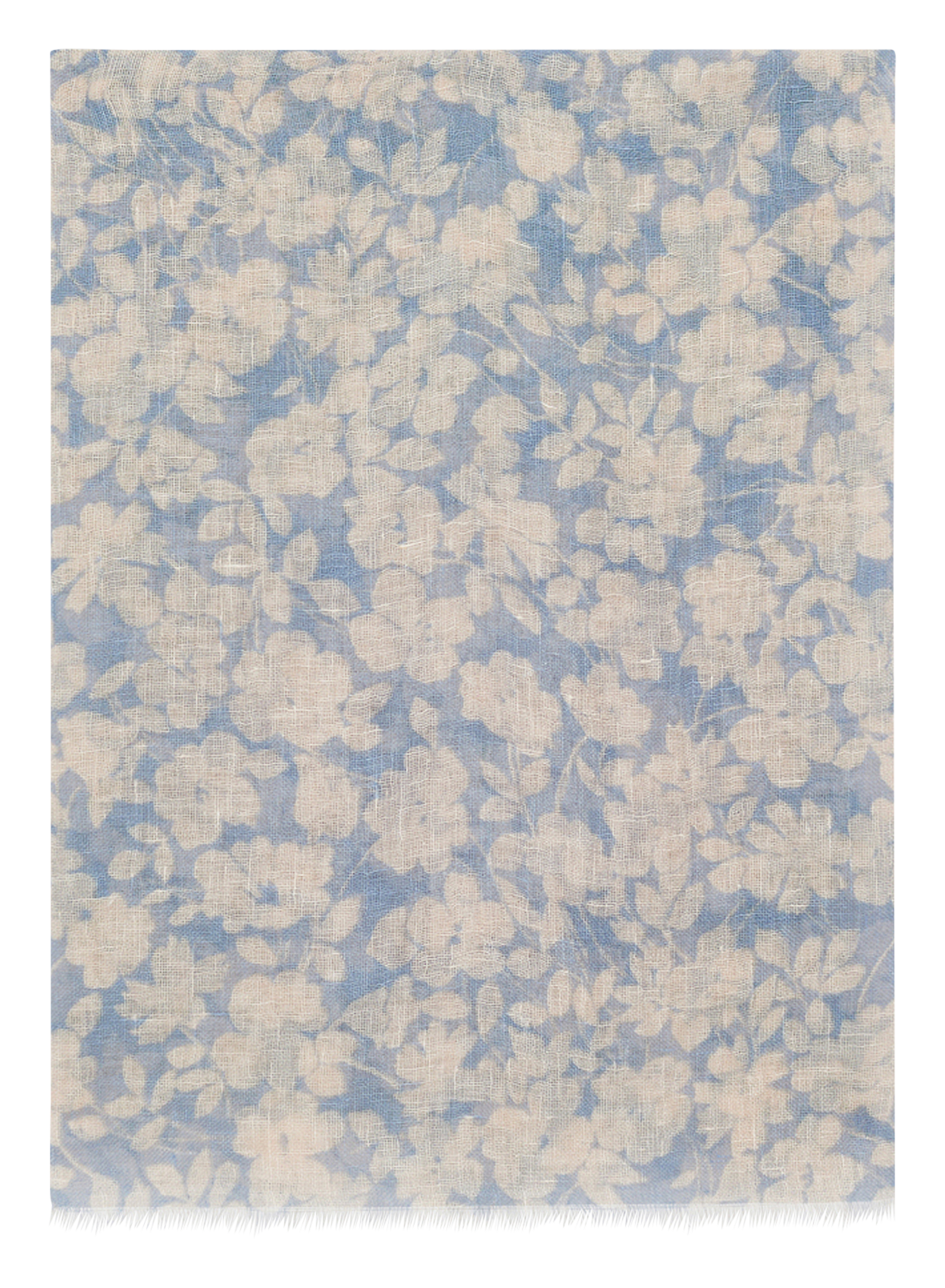 Floral printed linen scarf GERARD DAREL Blue