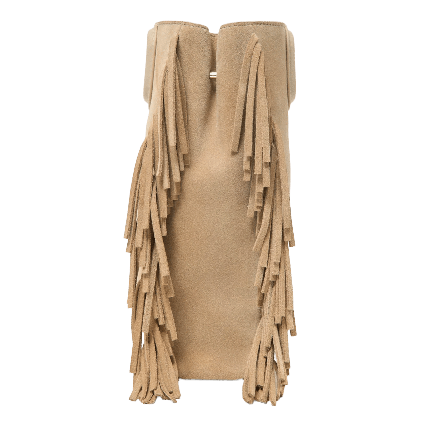 Sac bandoulière en cuir MAJE Bruin