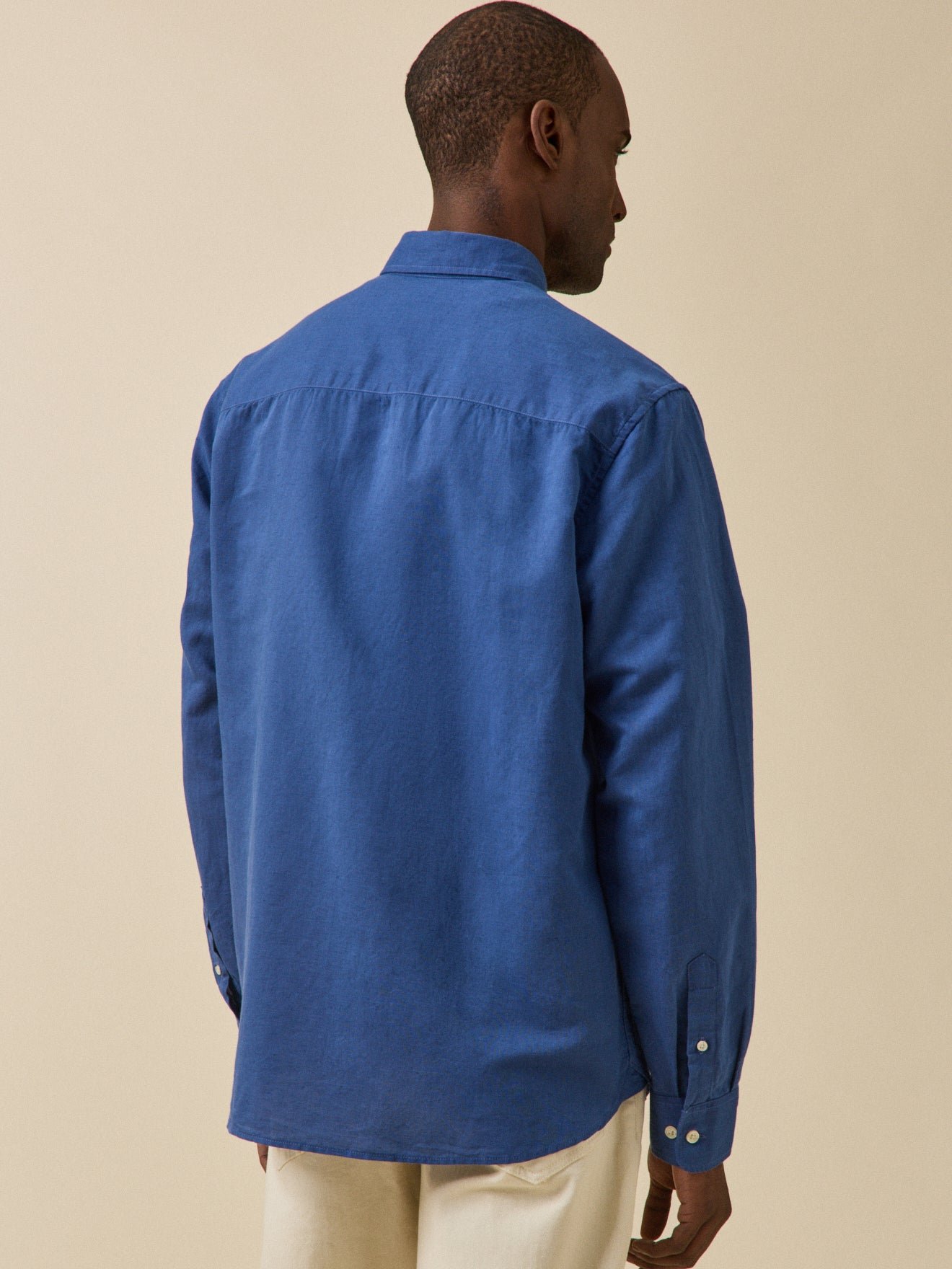 Contemporary cut linen shirt CYRILLUS Blue