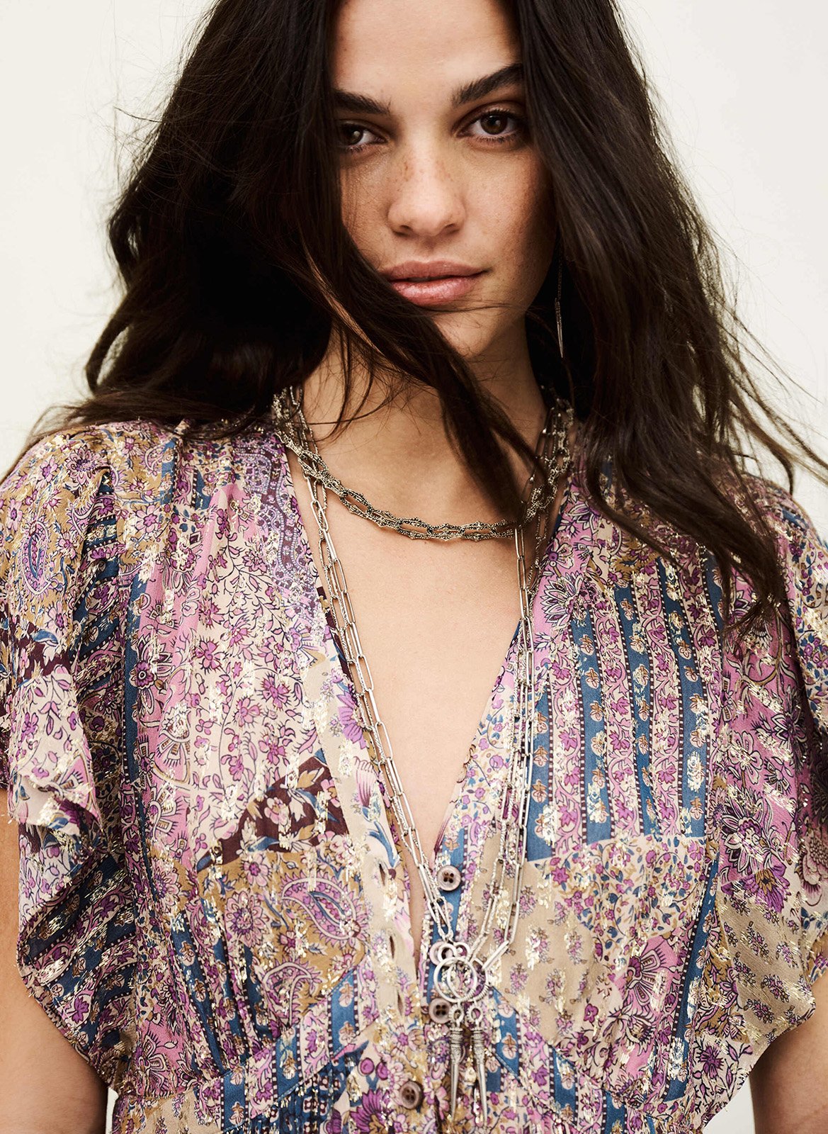 Halflange jurk met print BA&SH Roze