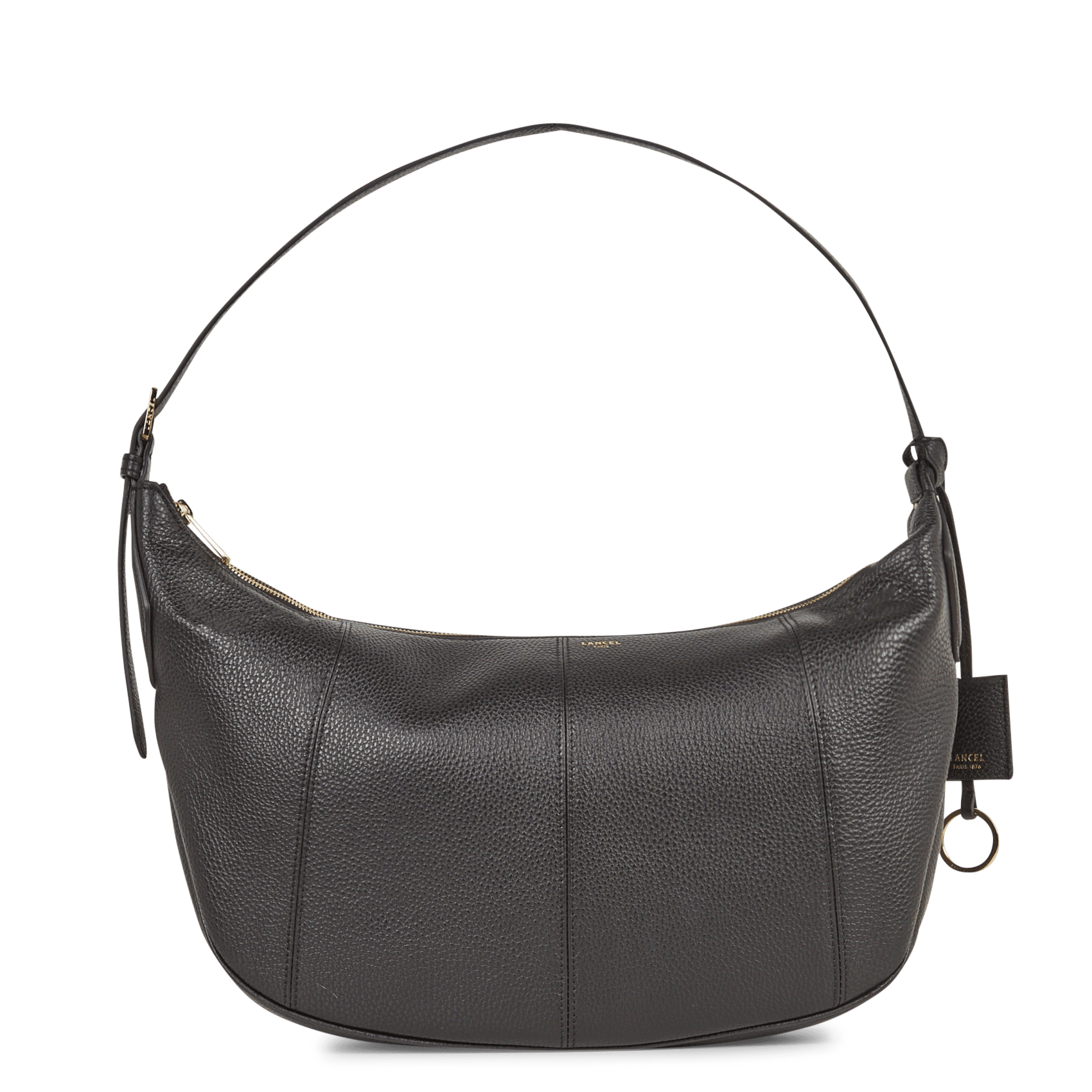 Sac hobo zippé en cuir LANCEL