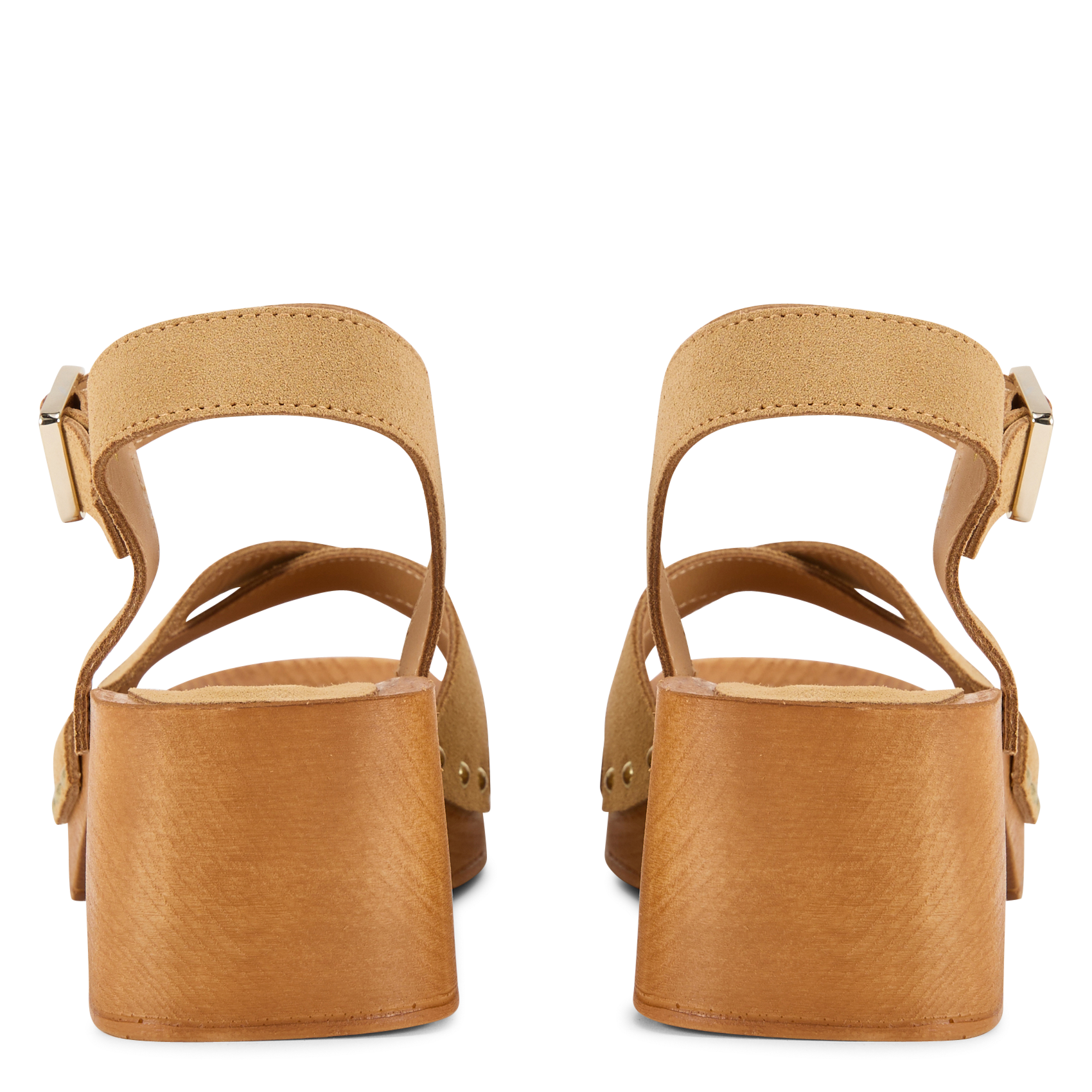 Sandales à talons en cuir MELLOW YELLOW Beige