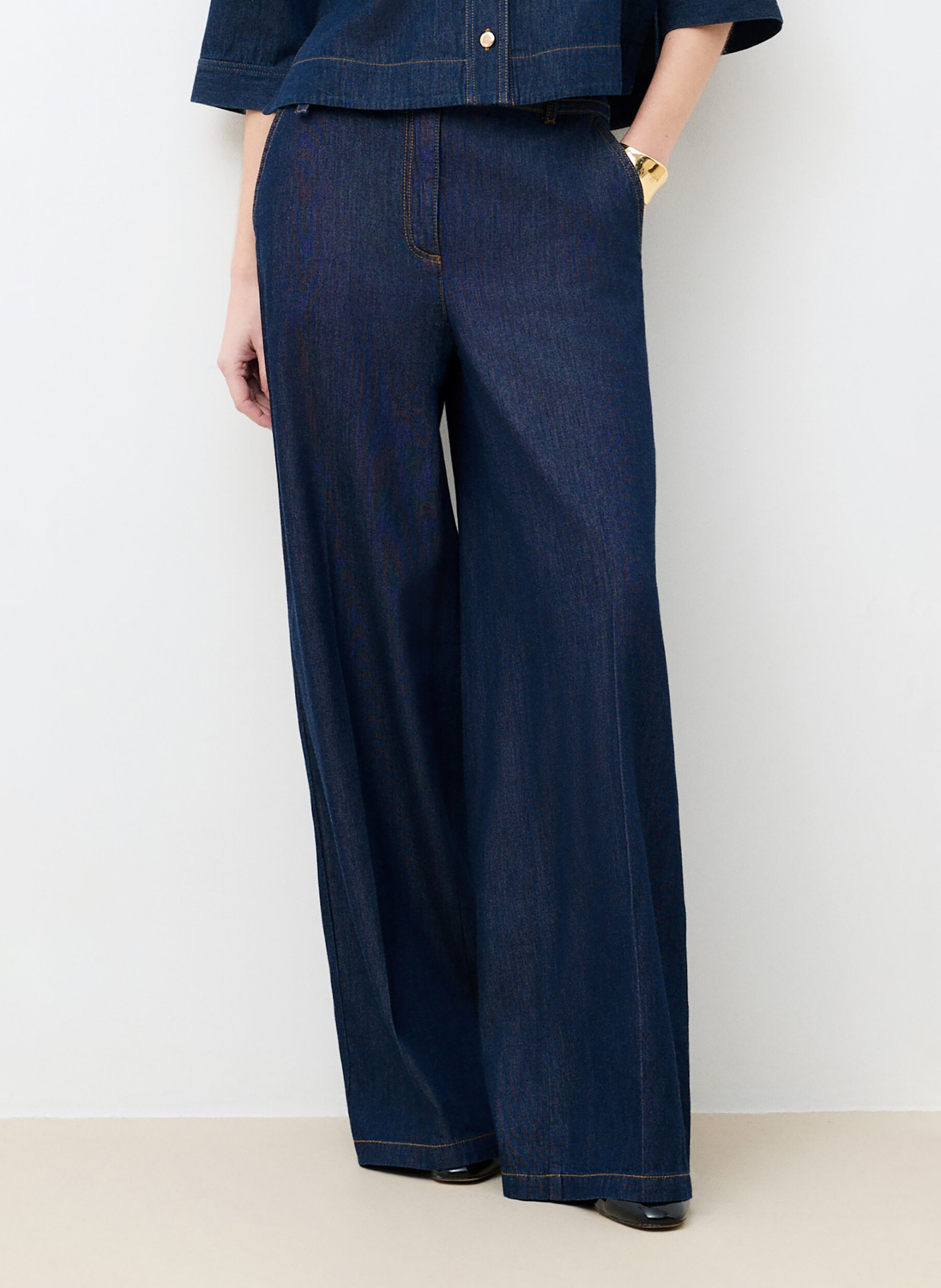 Jean large en coton CAROLL Bleu