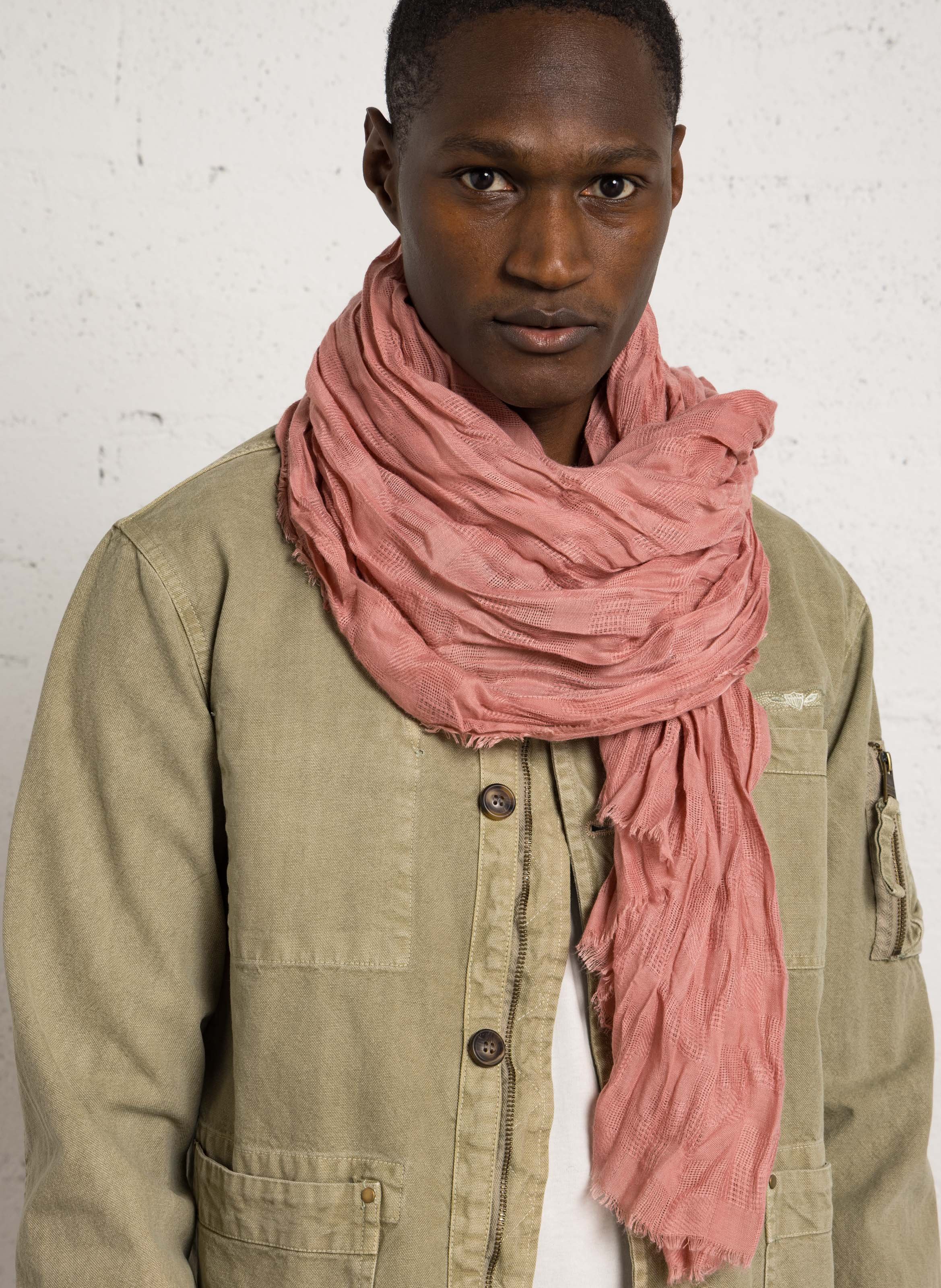 Foulard à carreaux LE TEMPS DES CERISES Rose