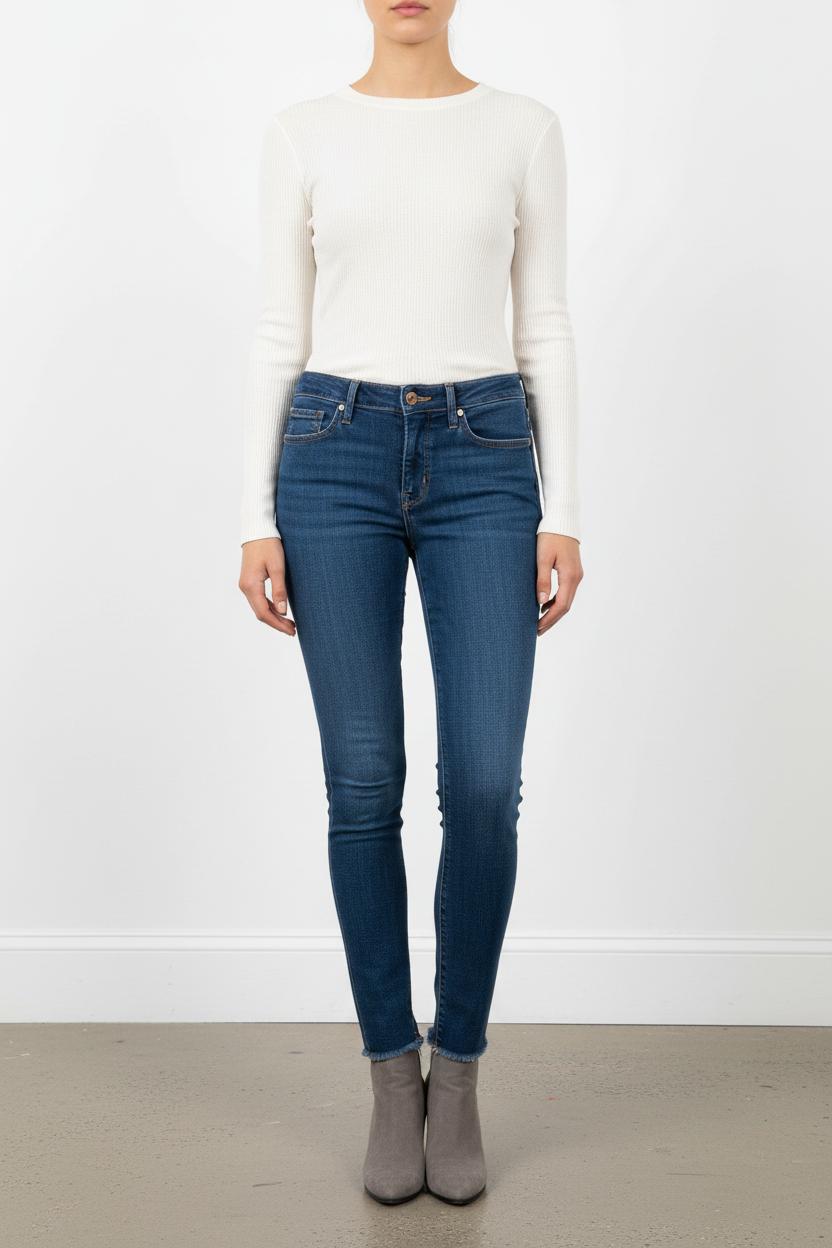 Cropped slim jeans with studs LEVI'S - Seconde main Blue