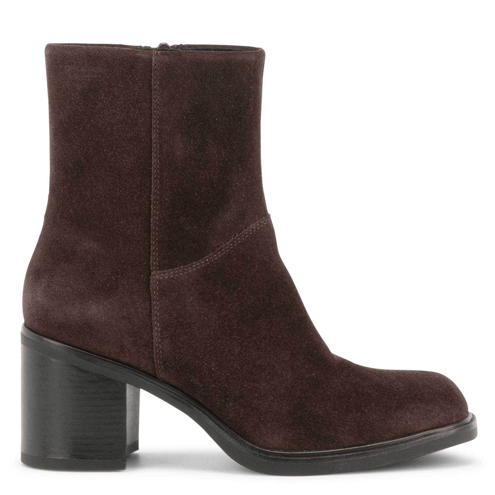 Bottines à talons en cuir daim VAGABOND Marron