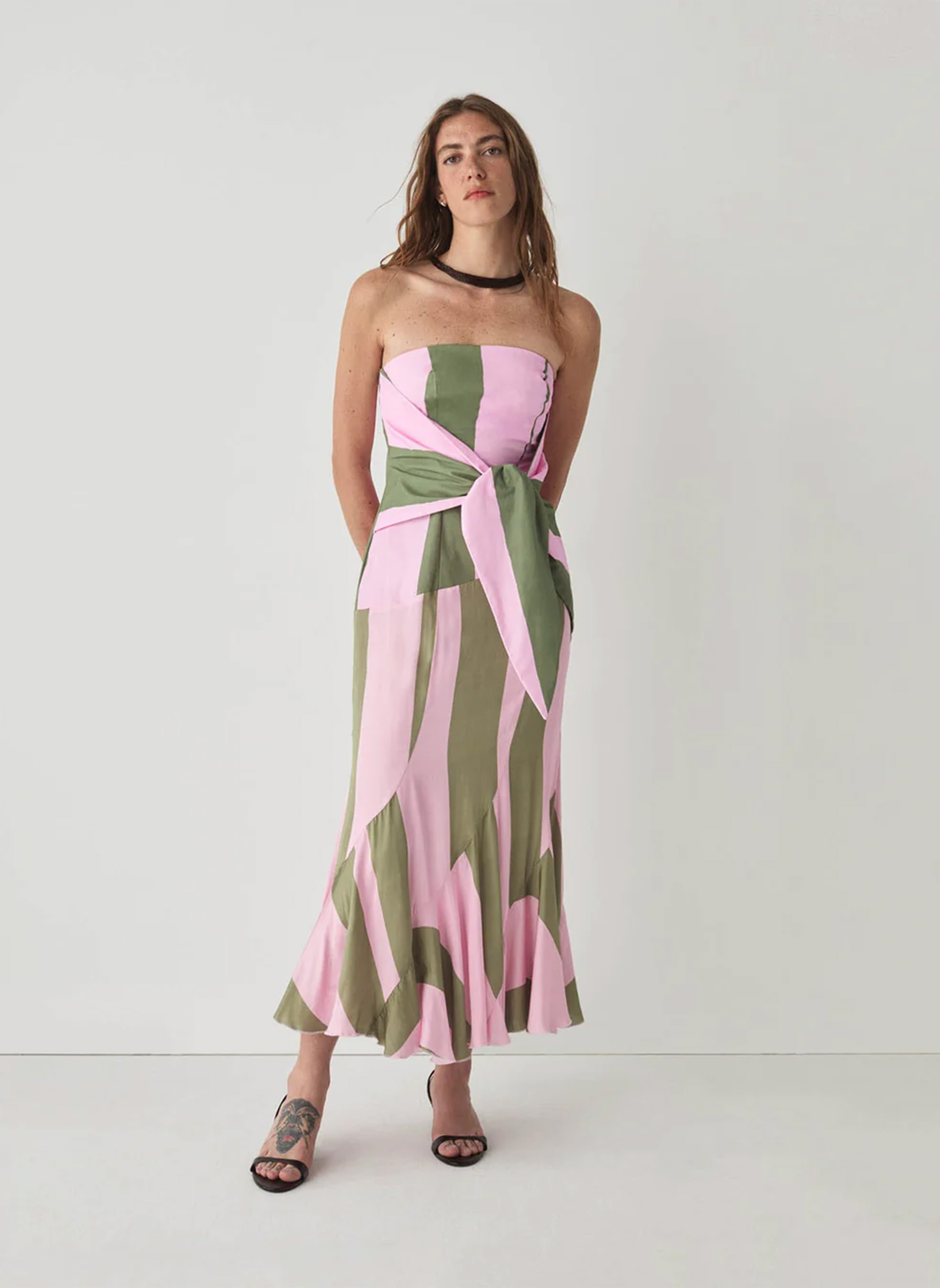 Long bustier dress LAAGAM Pink