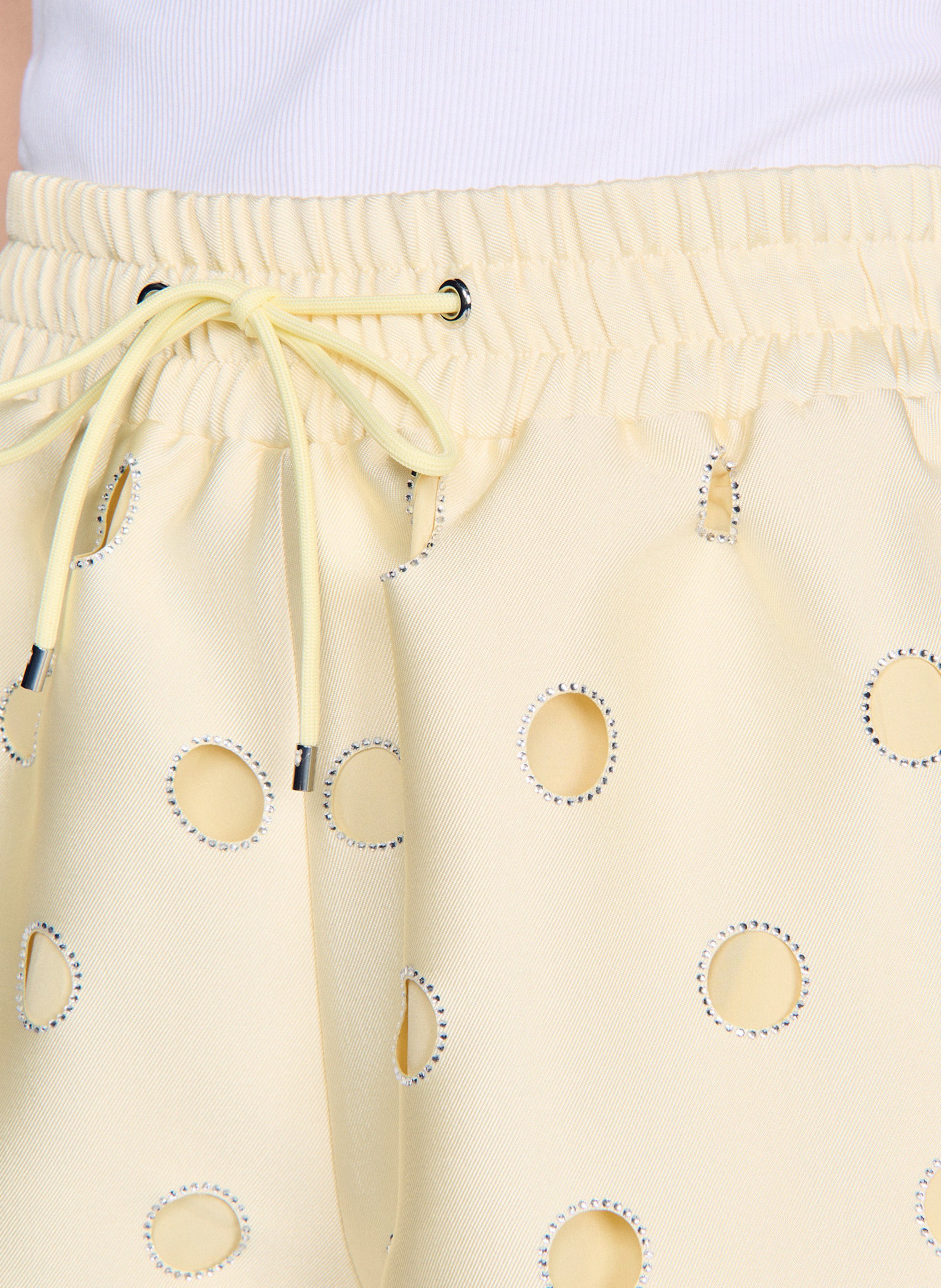 Short satiné à oeillets | Beige SANDRO Femme