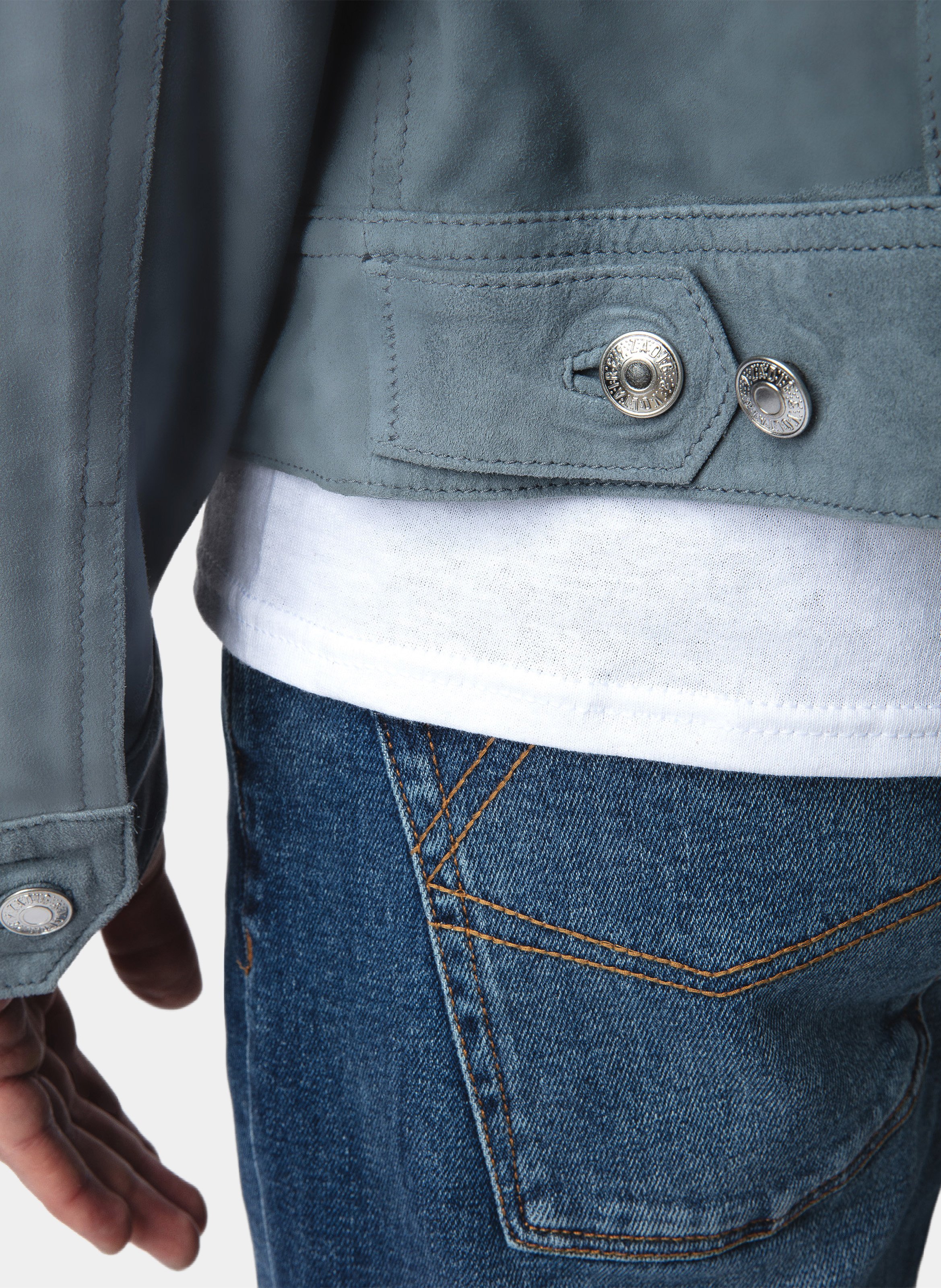 Lammlederblouson mit klassischem Kragen ZADIG&VOLTAIRE Blau