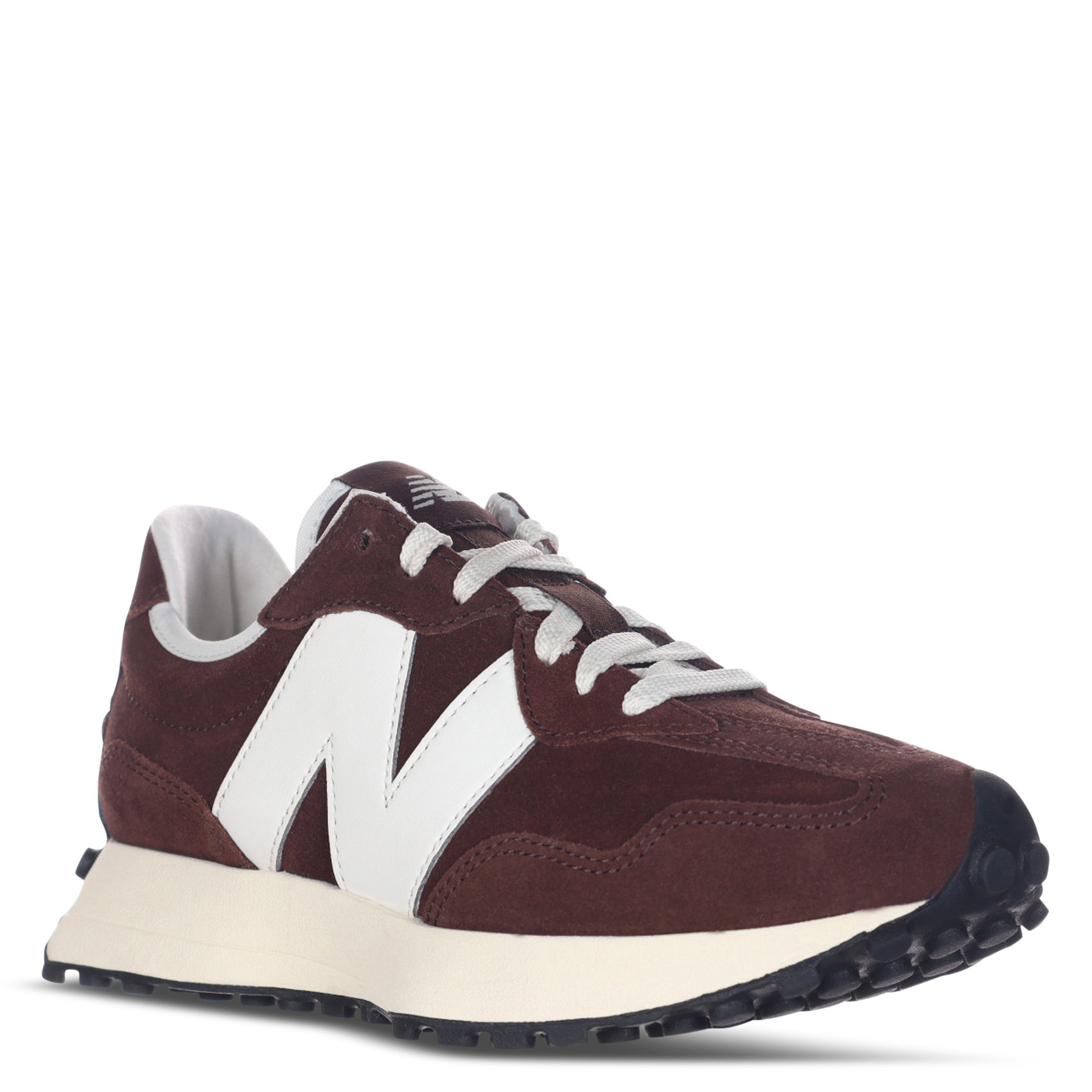 Baskets basses en cuir mélangé NEW BALANCE Marron