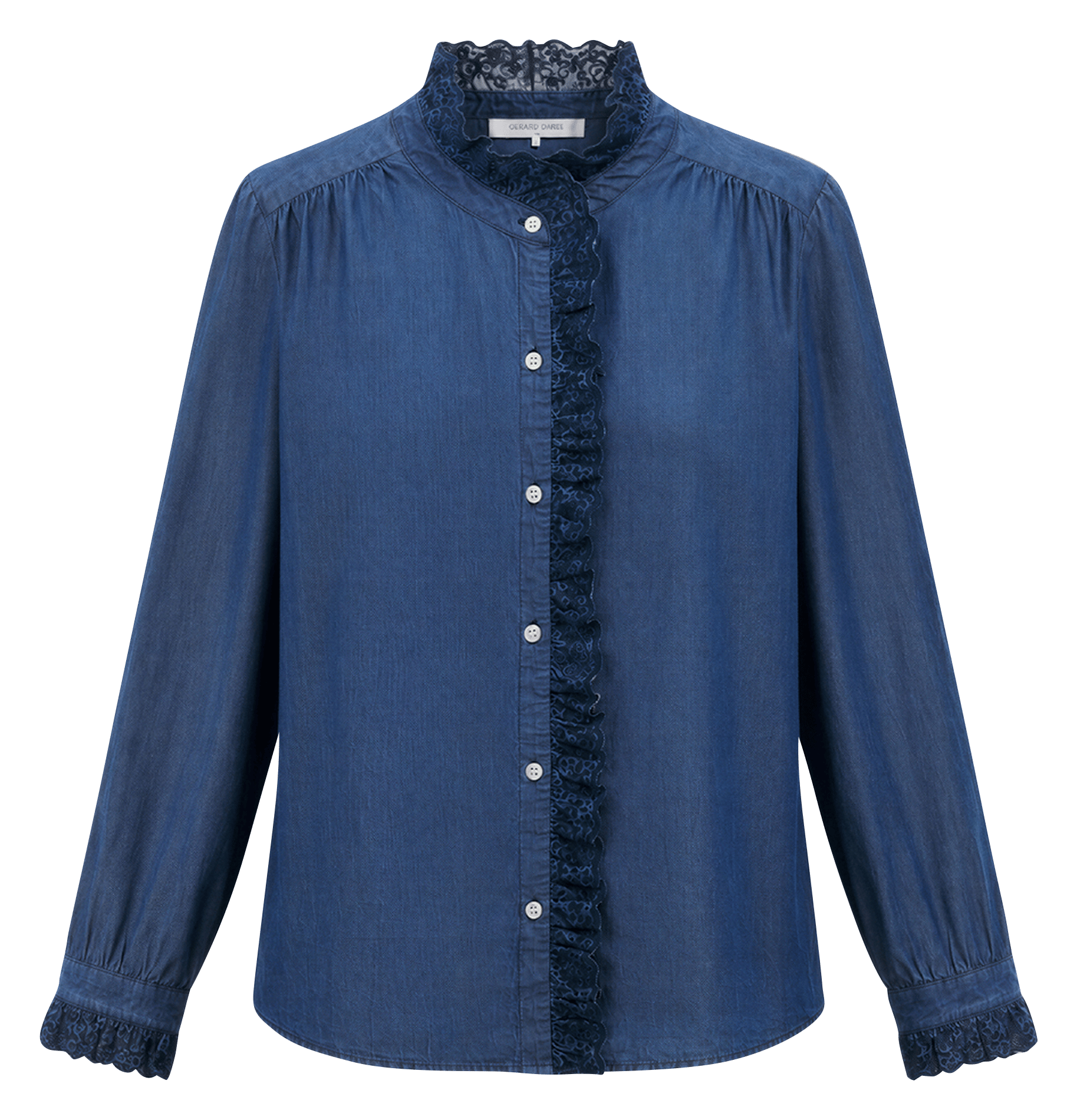 Gerade Jeanshemd mit Spitze GERARD DAREL Blau