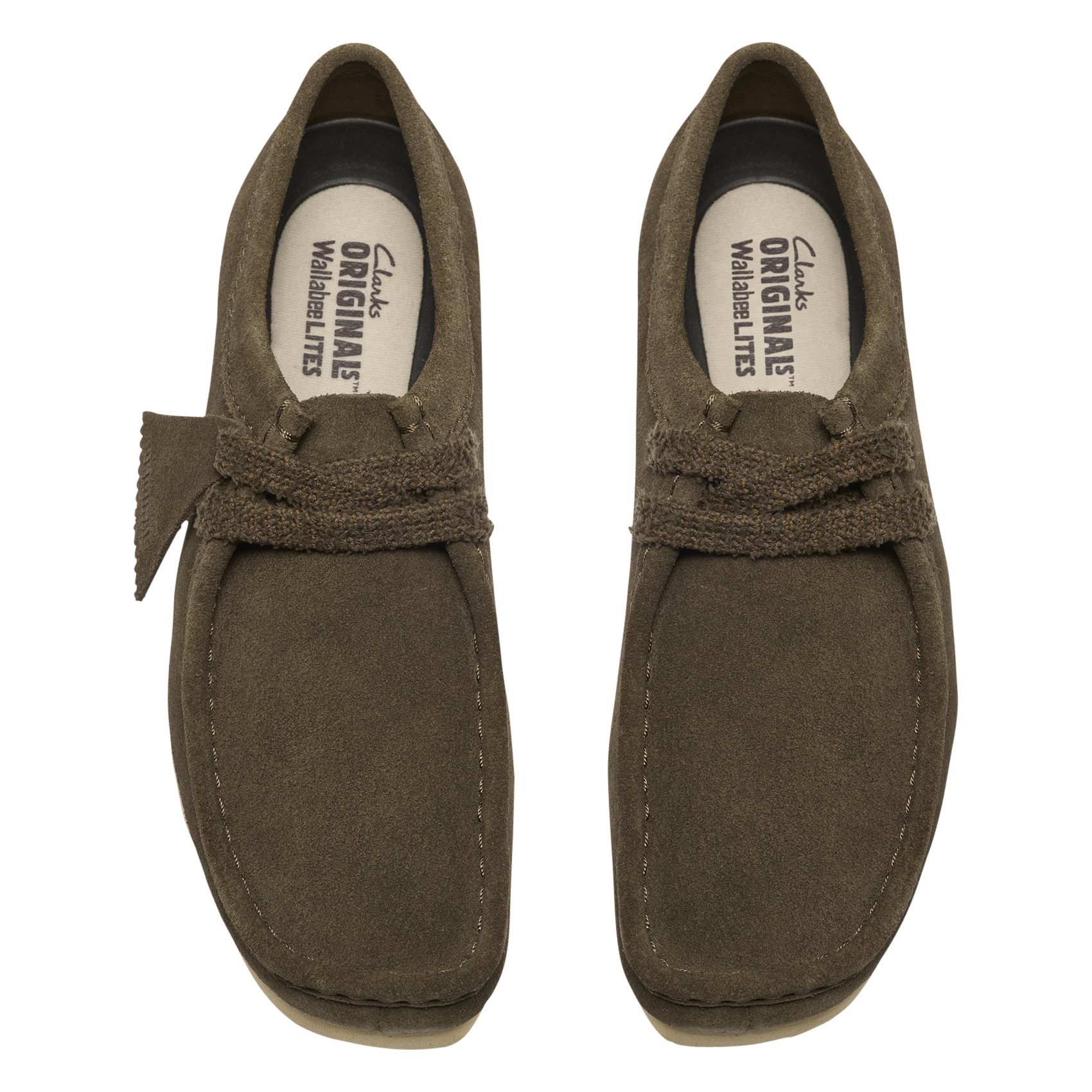 Square-toe suede leather ankle boots CLARKS Green