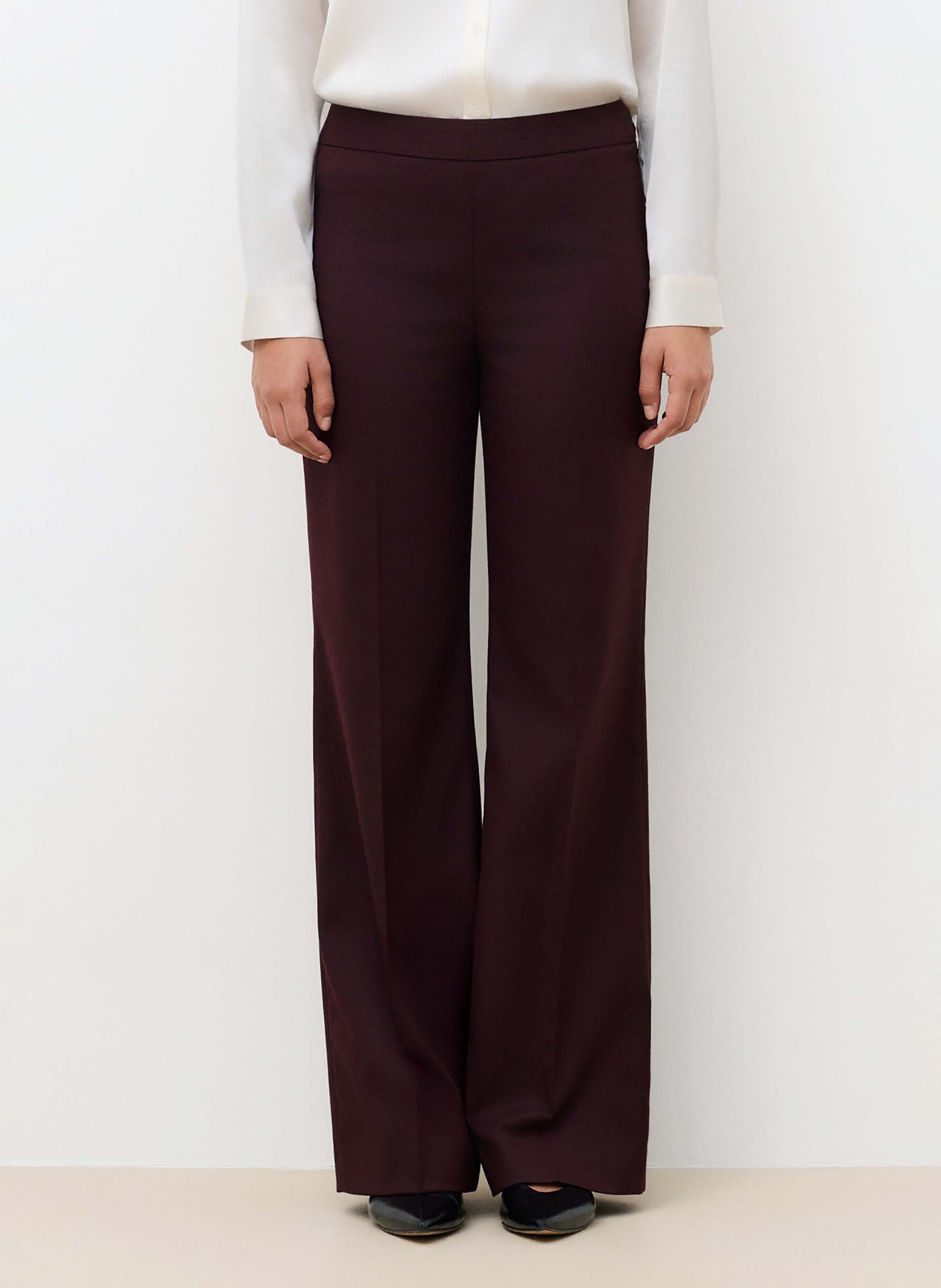 Plain straight trousers CAROLL Red
