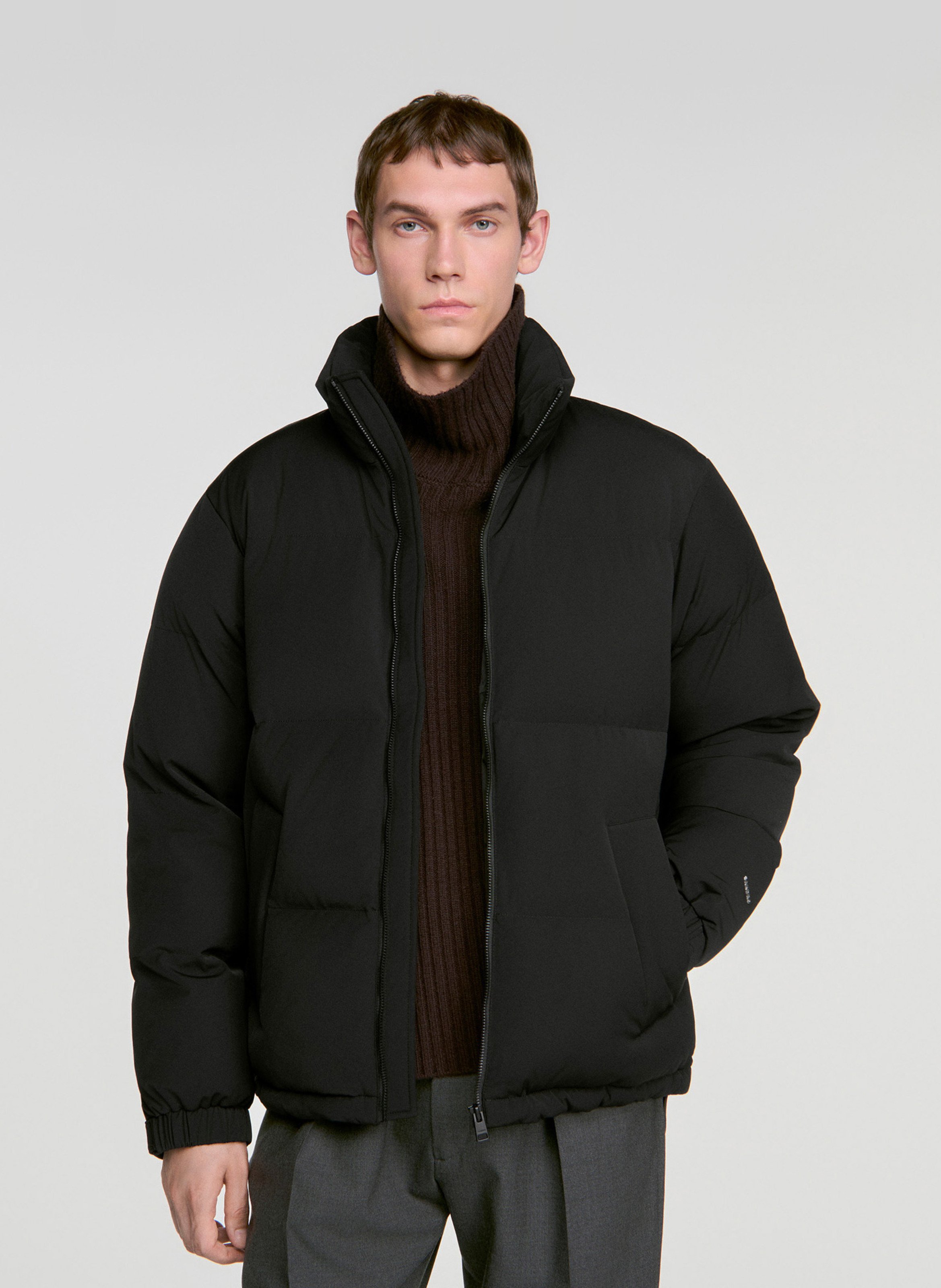 Doudoune col montant SANDRO Noir