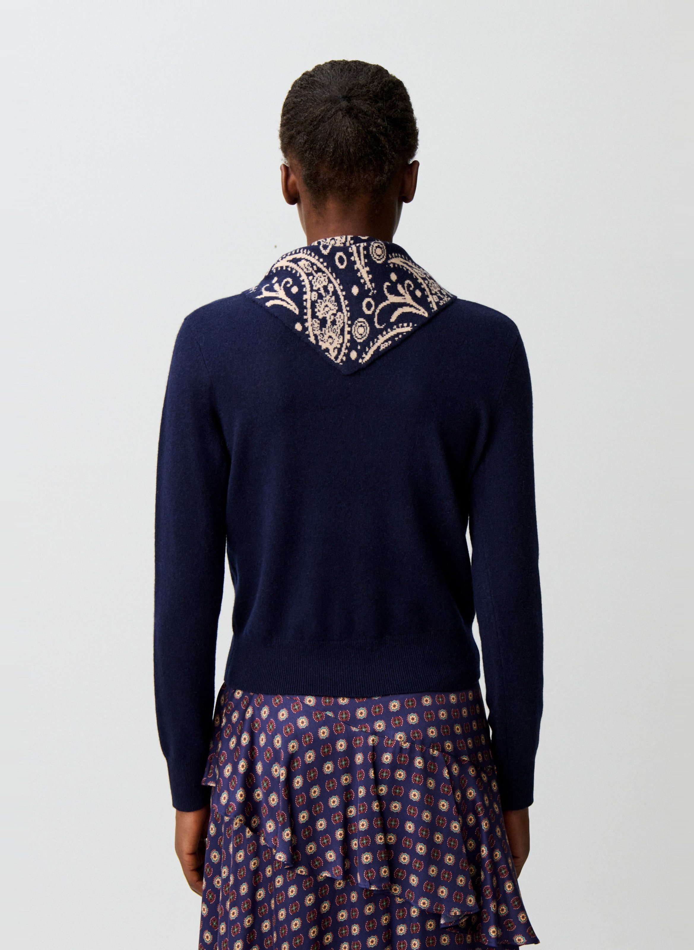 Pull droit en laine et cachemire CLAUDIE PIERLOT Multicolore