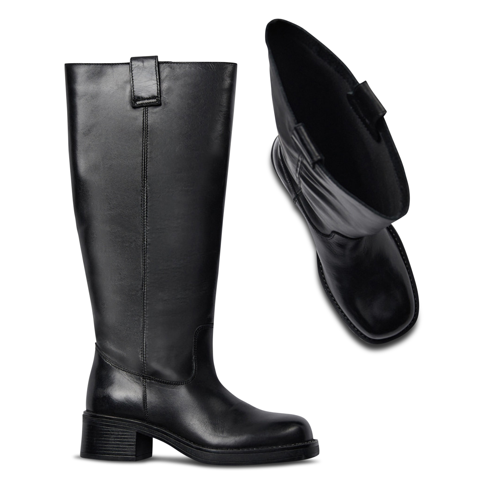 Bottes en cuir PAVEMENT Noir