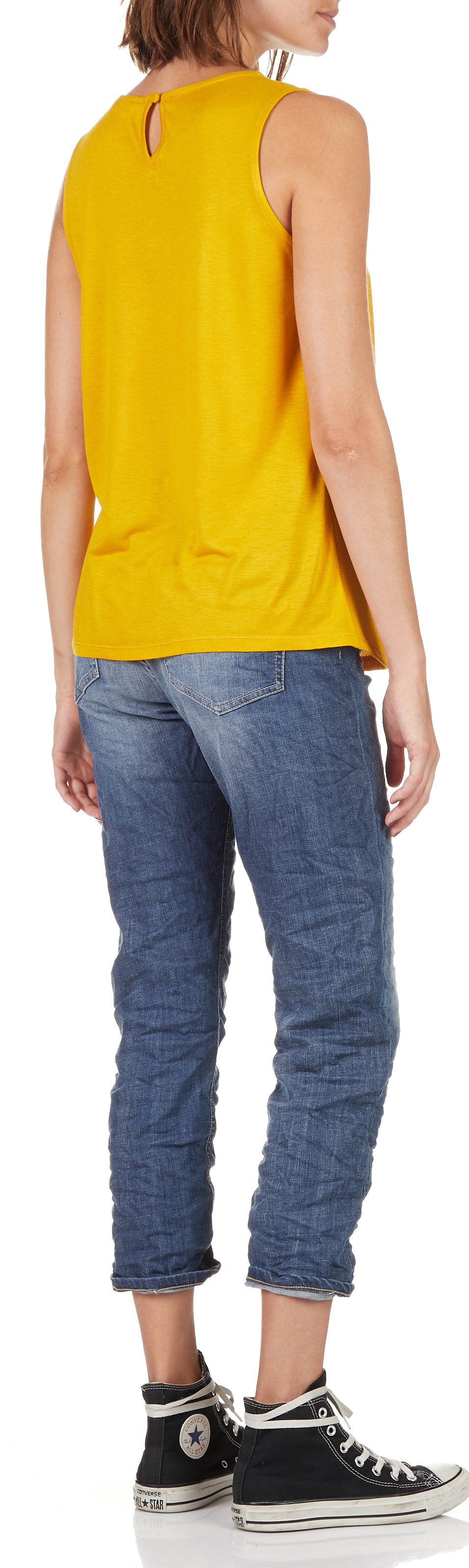 Jean cropped délavé PLEASE Bleu