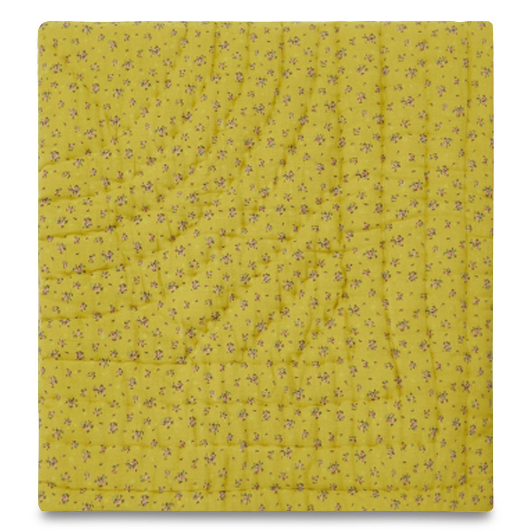 Plaid en coton bio imprimé BONTON Yellow