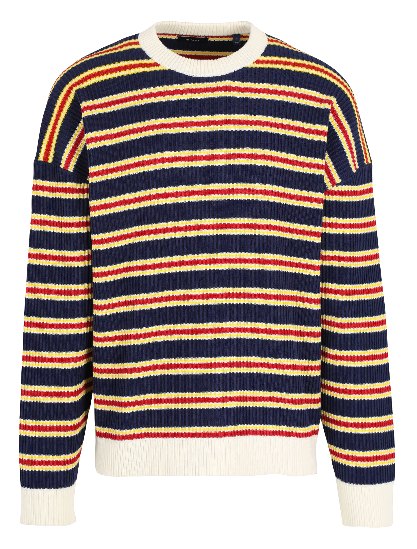Gestreifter Rundhalspullover aus Baumwolle, Regular Fit GANT Mehrfarbig