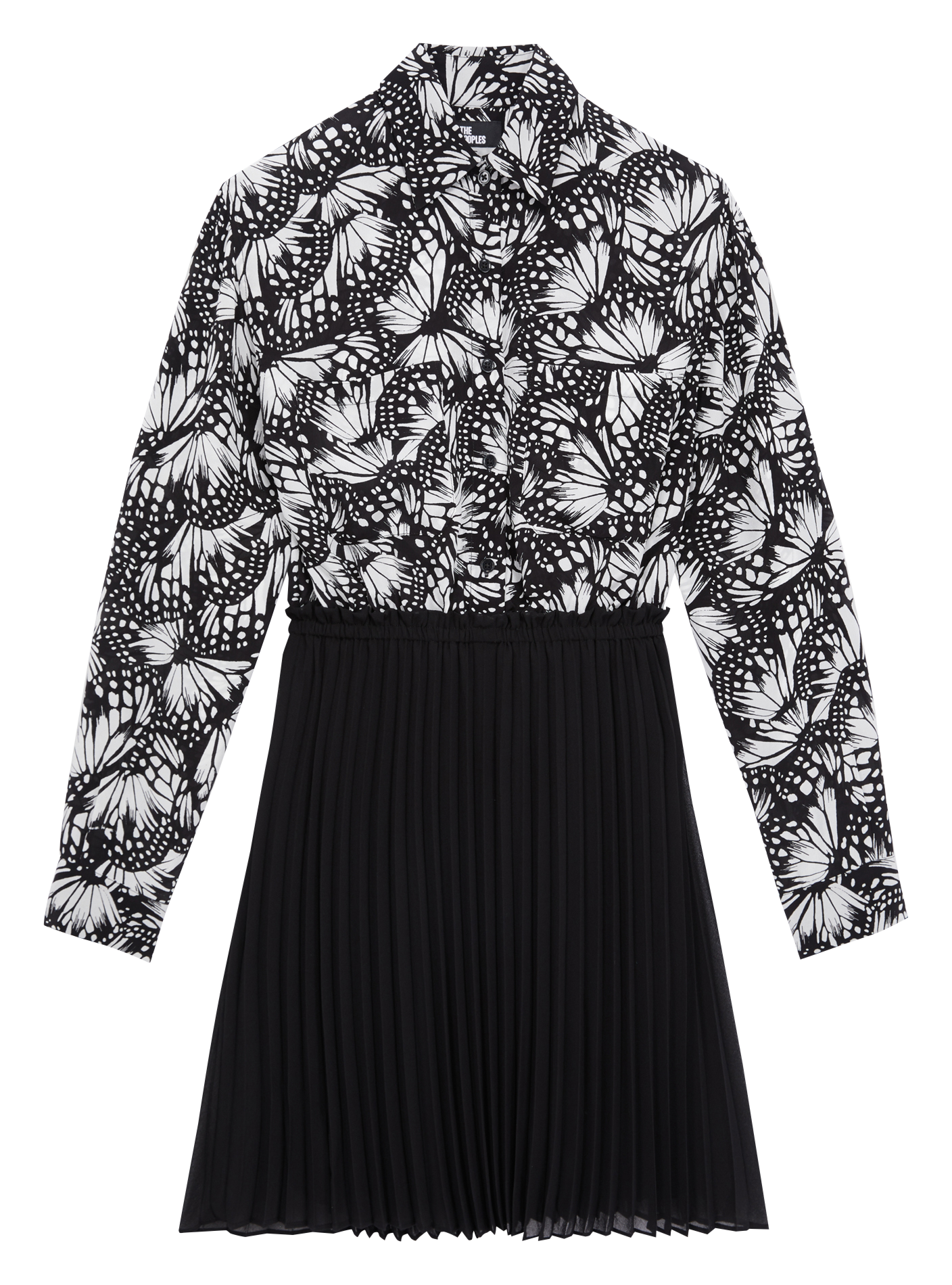 Short pleated shirt dress THE KOOPLES Black