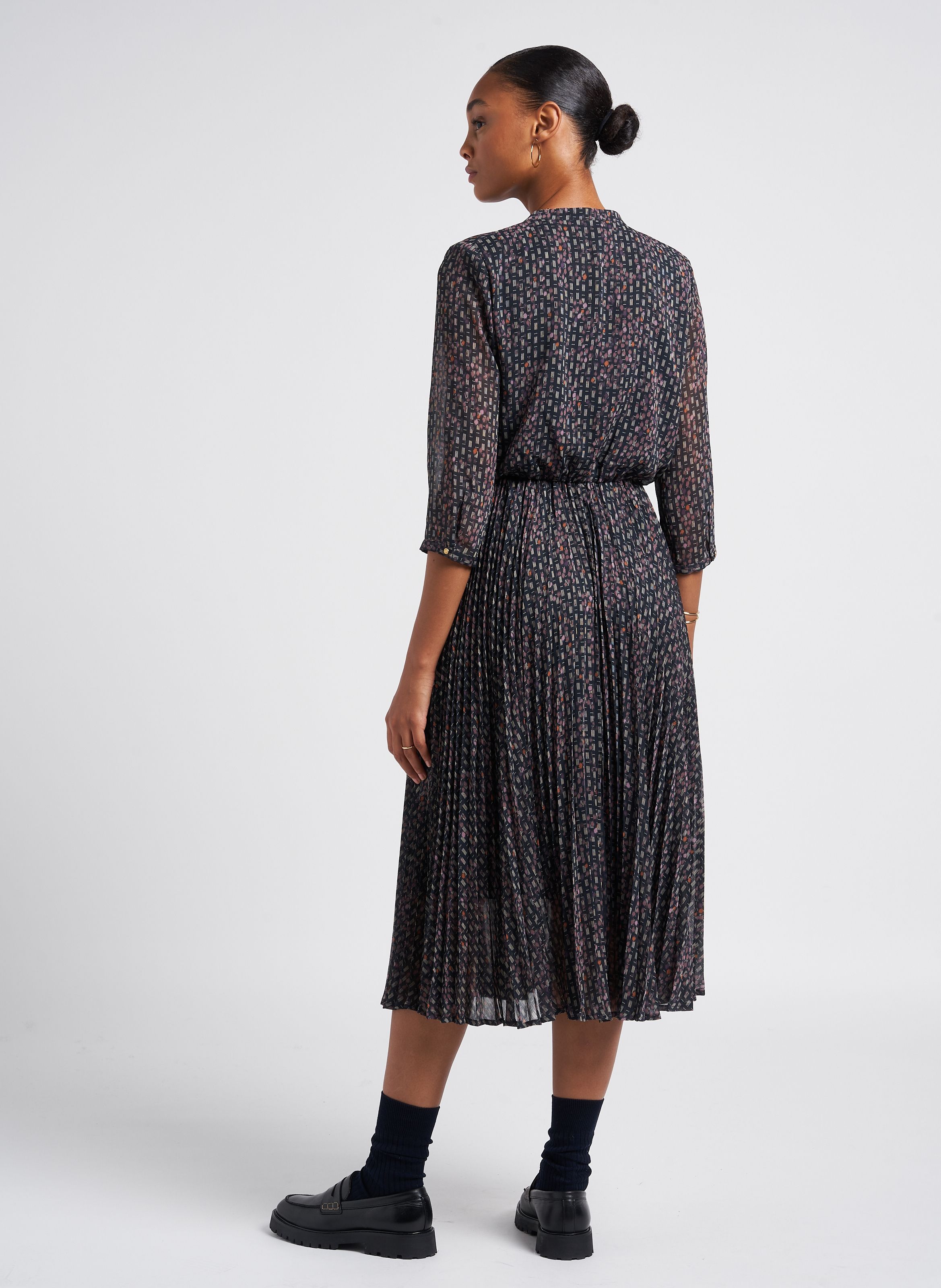 Fitted midi shirt outlet dress