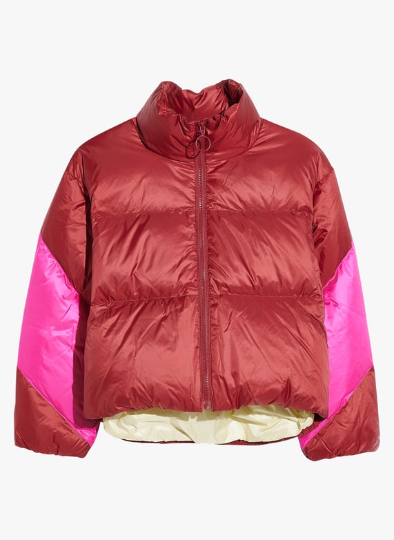 Doudoune col montant Rose