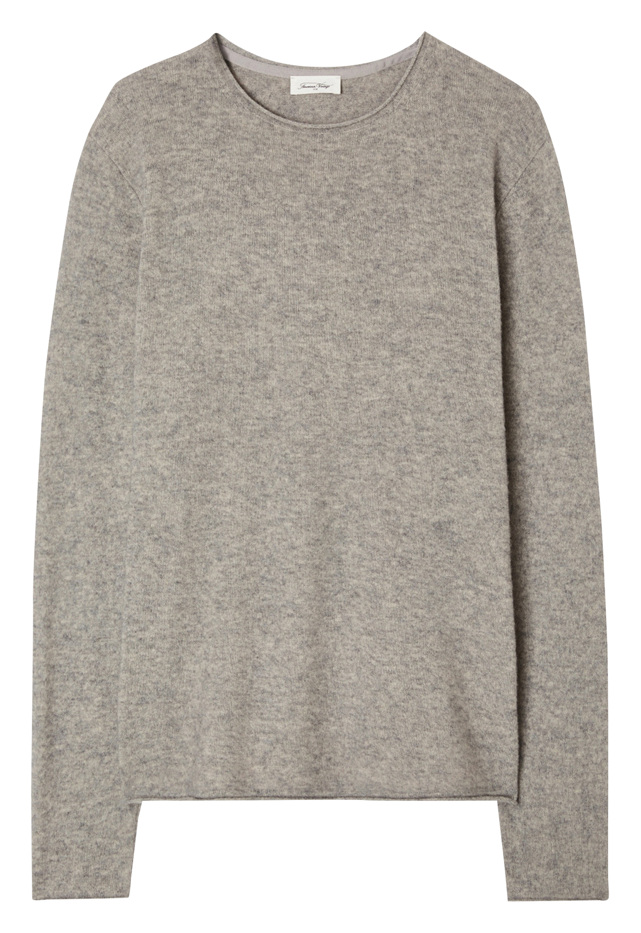 Straight round-neck wool-blend sweater AMERICAN VINTAGE Grey