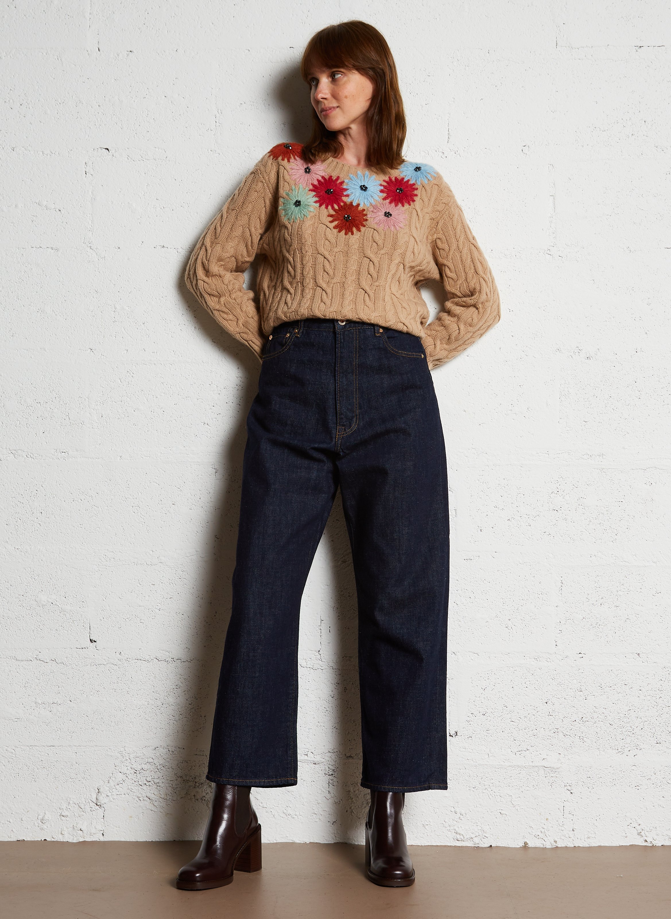 High-rise wide-leg jeans BELLEROSE Raw denim