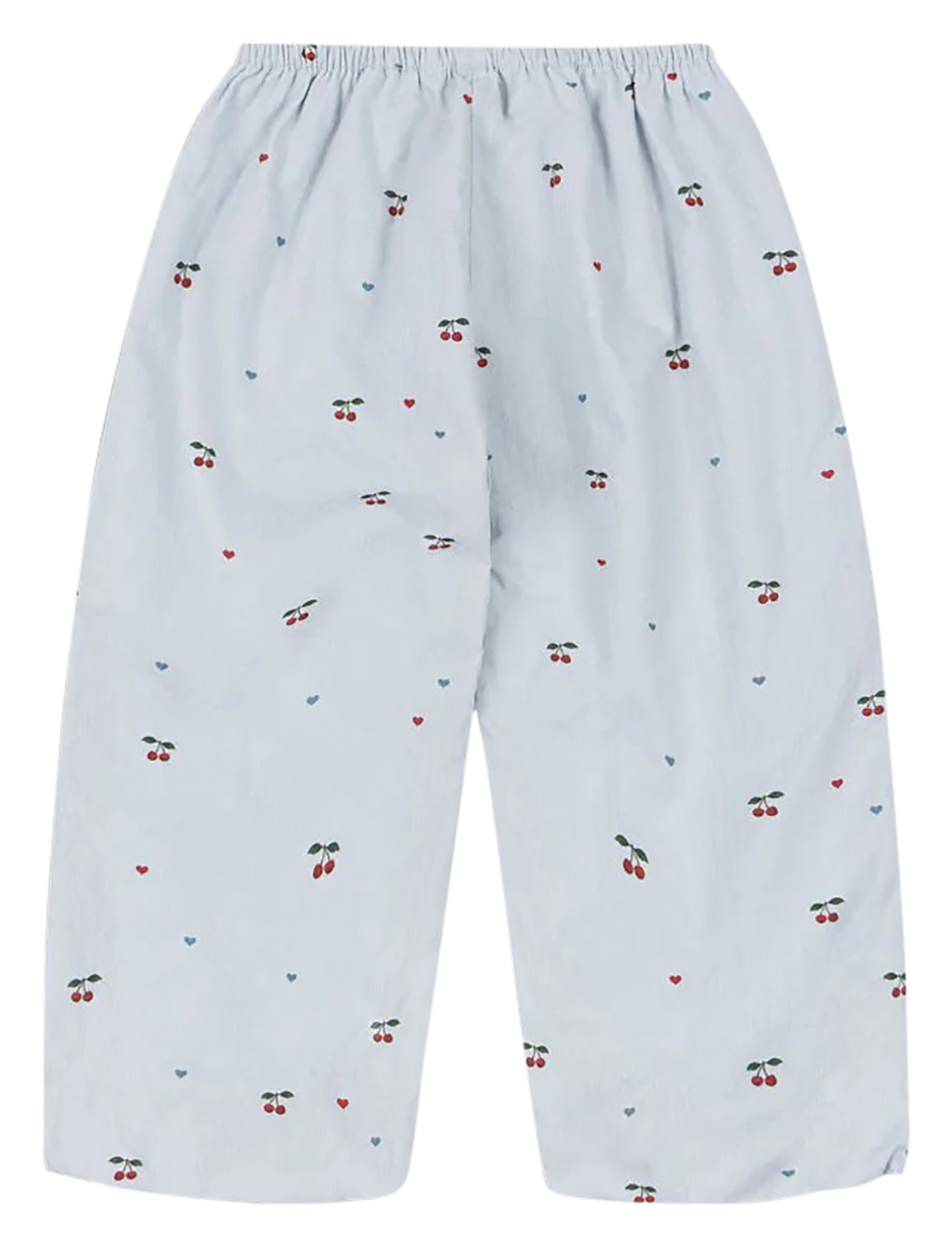 Pantalon large brodé en coton bio KONGES SLOJD Bleu