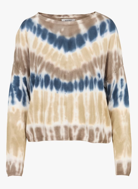 Sweat ample imprime en coton melange Vert