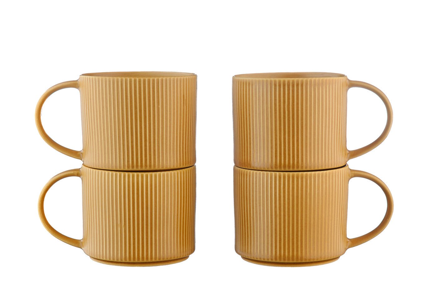 Stoneware Mug 50cl - 4 pieces BJORN Yellow