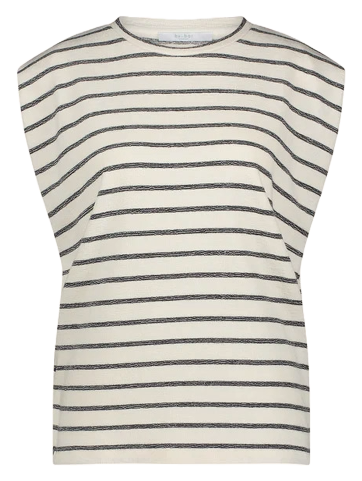 Round-neck organic cotton top BY BAR Black