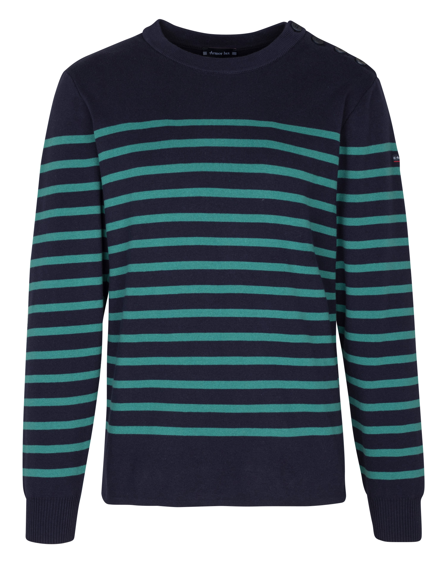 Marinière col rond slim-fit en maille de coton ARMOR LUX Multicolore