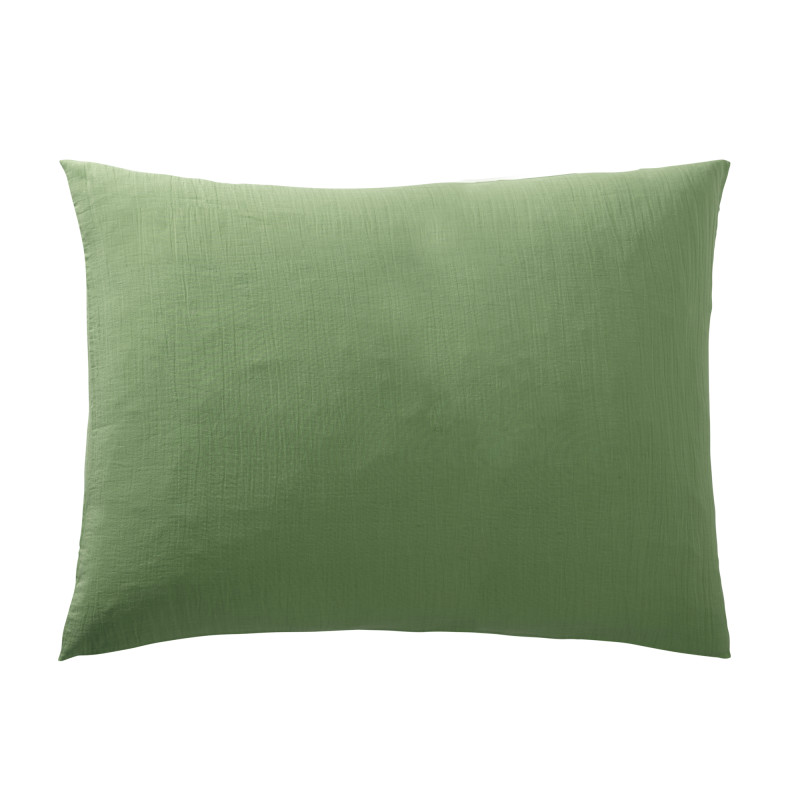 Cotton percale pillow case COTON PUR Green