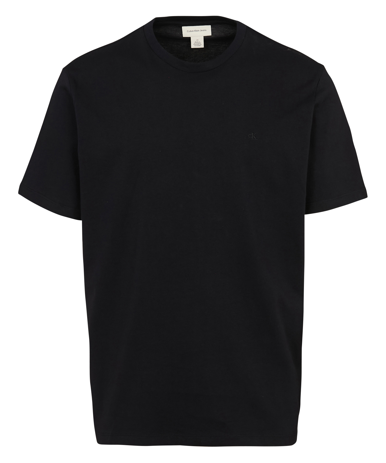 Tee-shirt droit en coton CALVIN KLEIN Noir