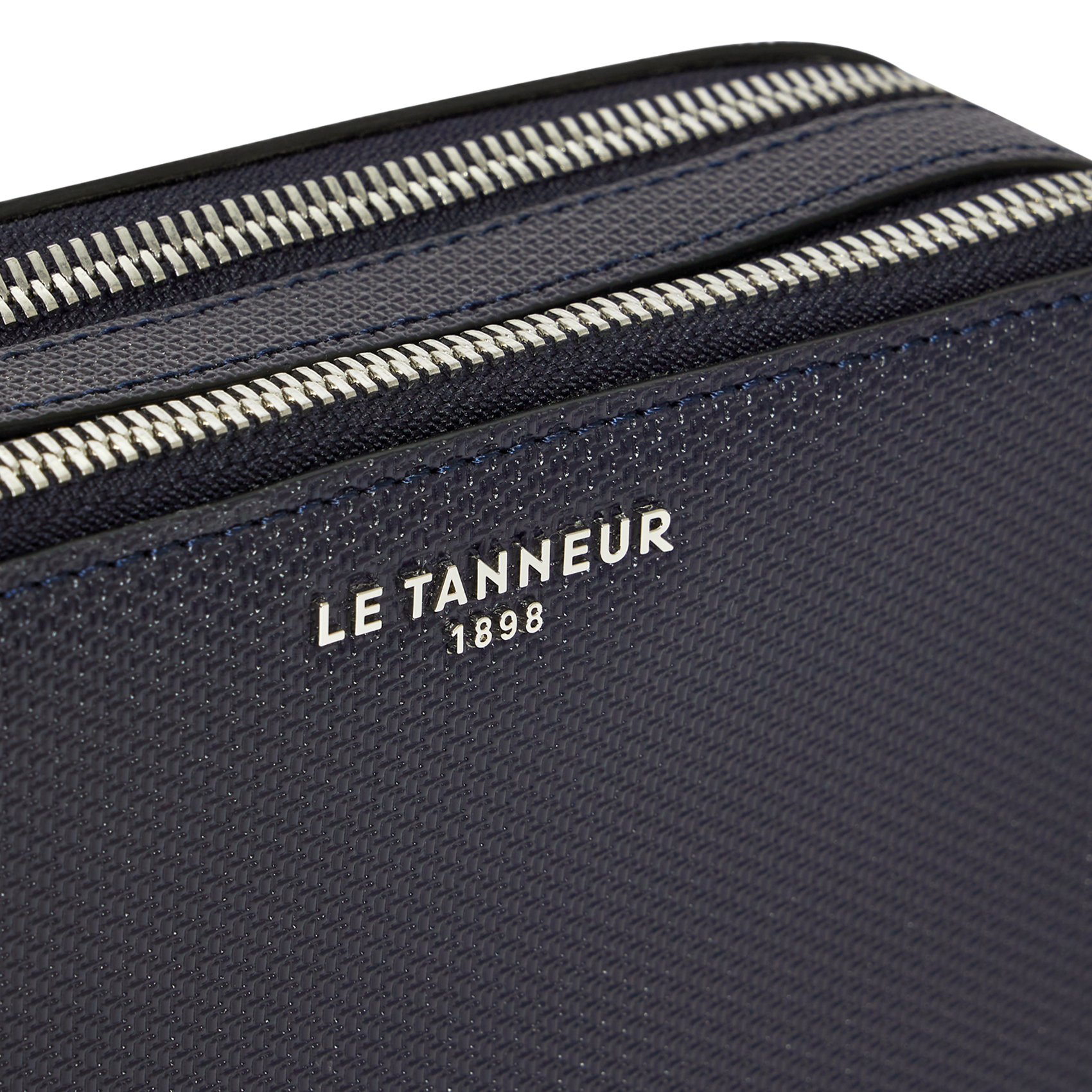 Zipped leather wallet LE TANNEUR Blue