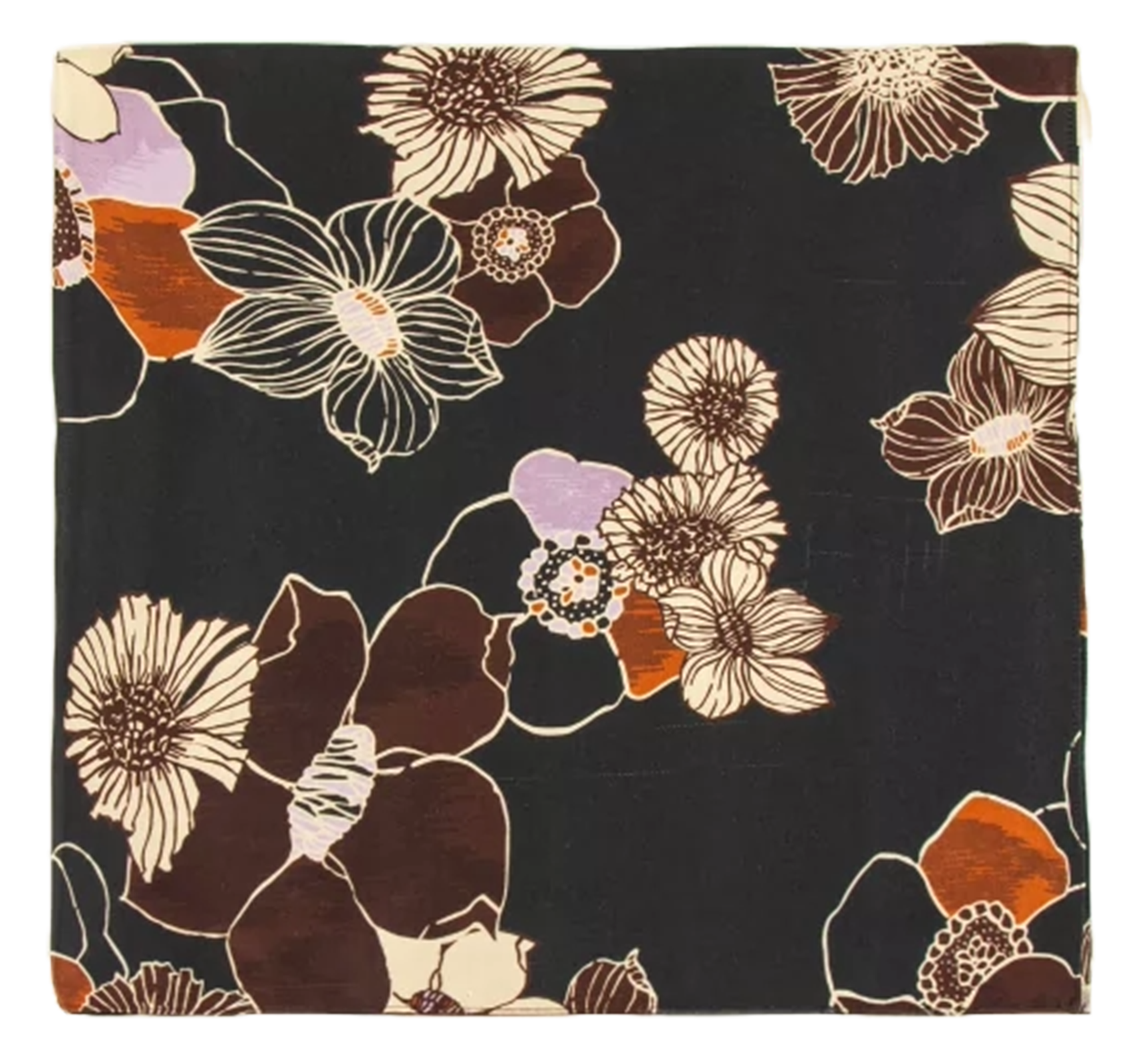 Square scarf with exclusive crepe print SESSUN Multicolored