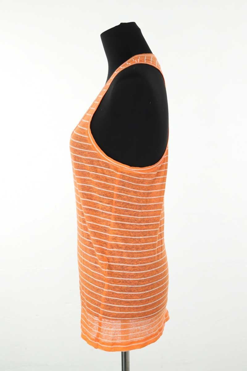 Sleeveless cotton top ISABEL MARANT ÉTOILE - SECONDE MAIN Orange