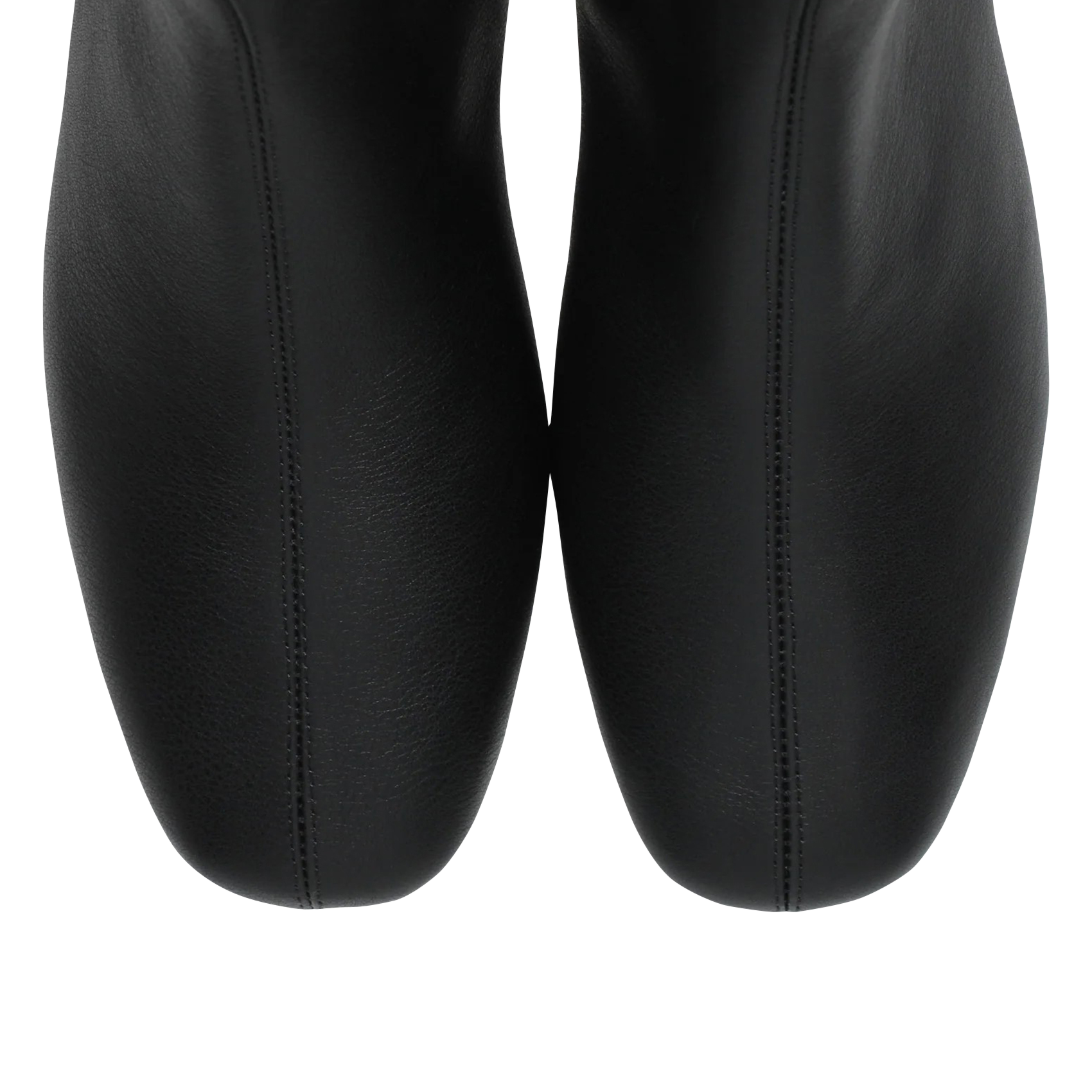 Effen leren enkellaarzen met textuur REPETTO Zwart