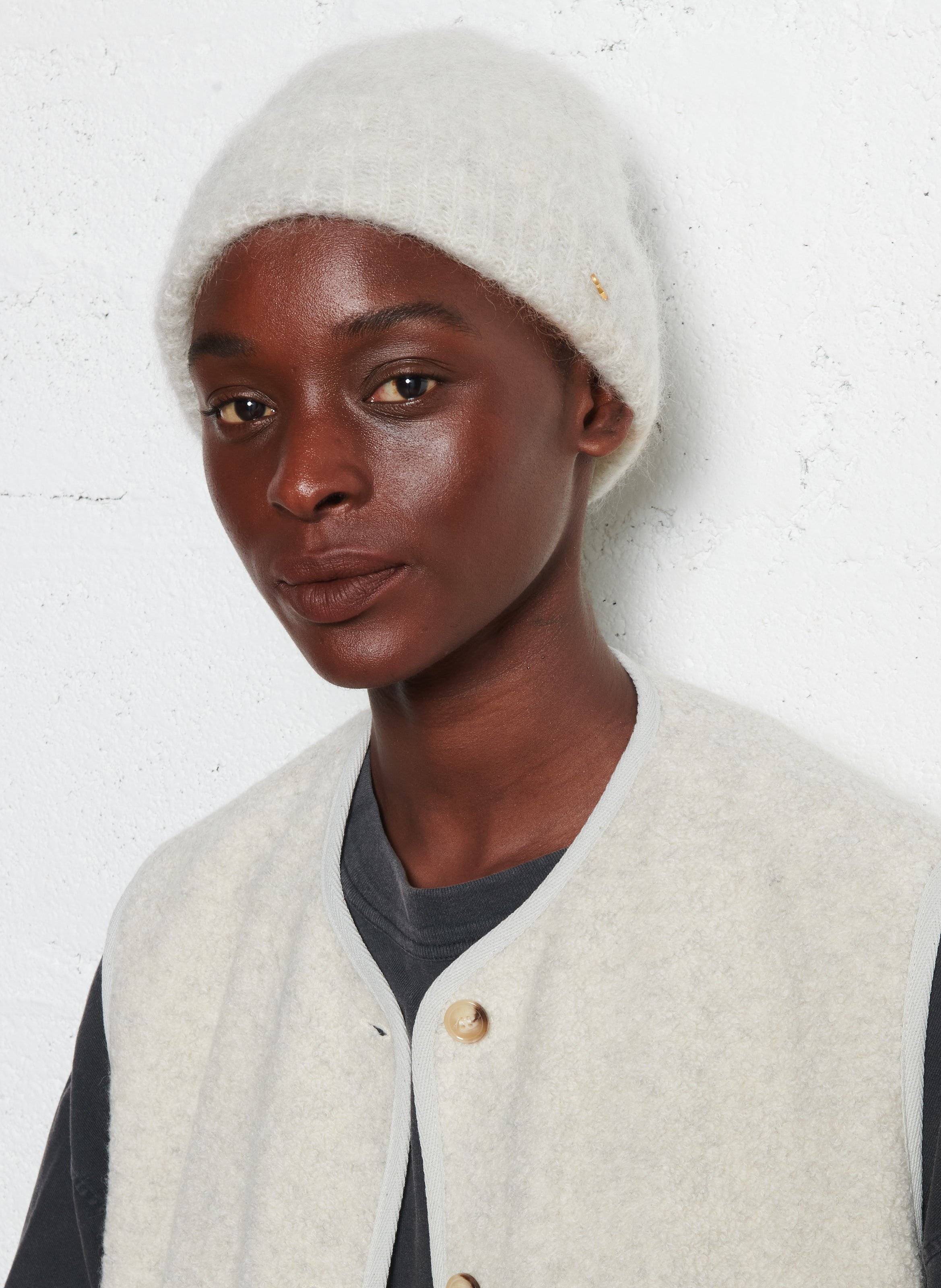 Screen-printed wool-blend hat DES PETITS HAUTS