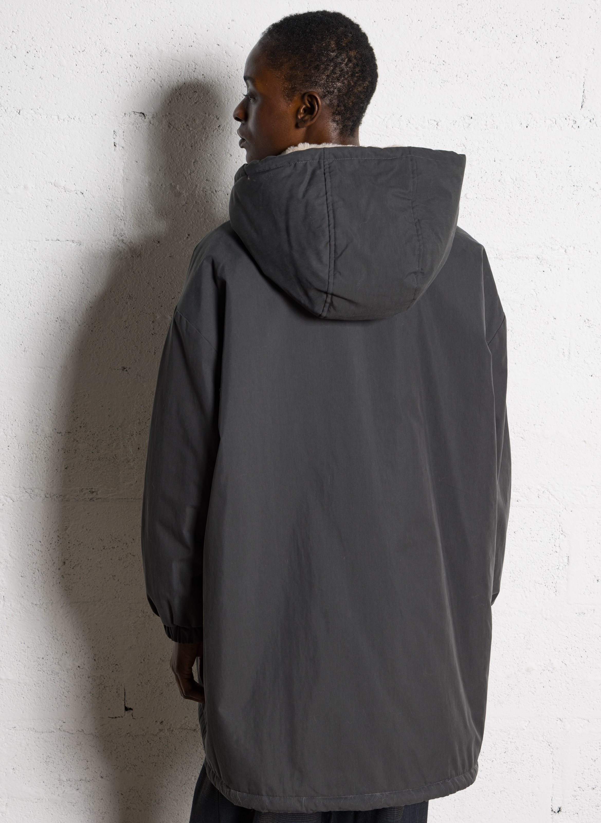 Oversized parka van gemengd katoen BELLEROSE Zwart