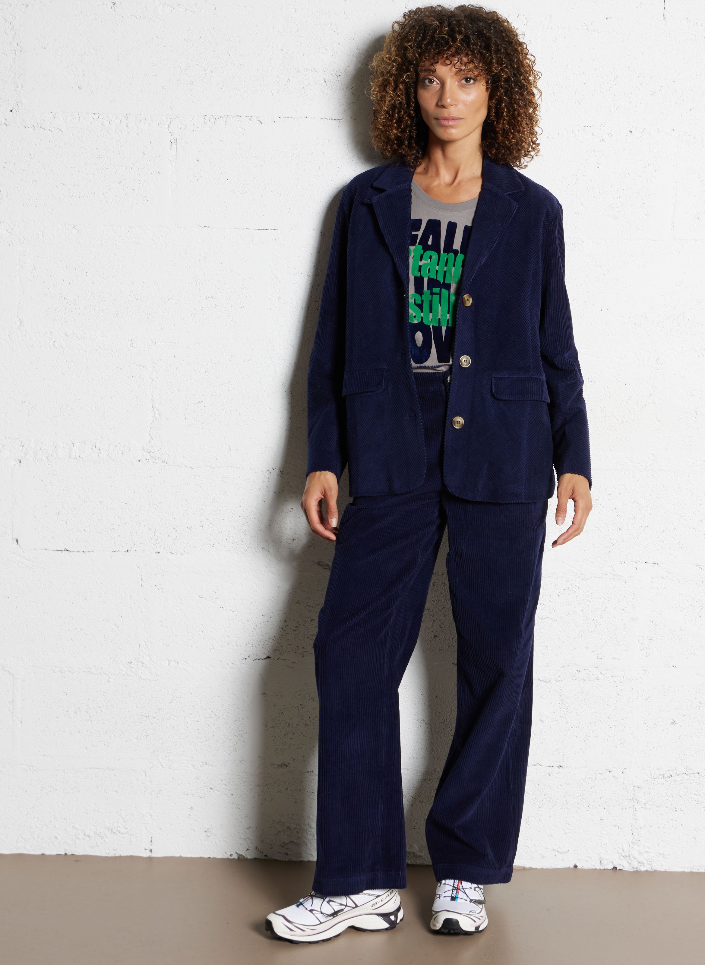 Blazer van corduroy LEON & HARPER Blauw