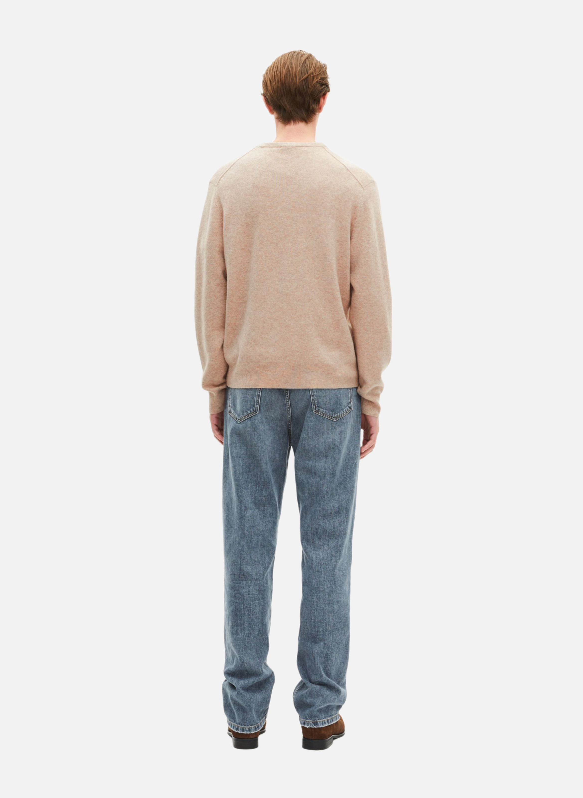 Pull col v en cachemire THE KOOPLES Beige